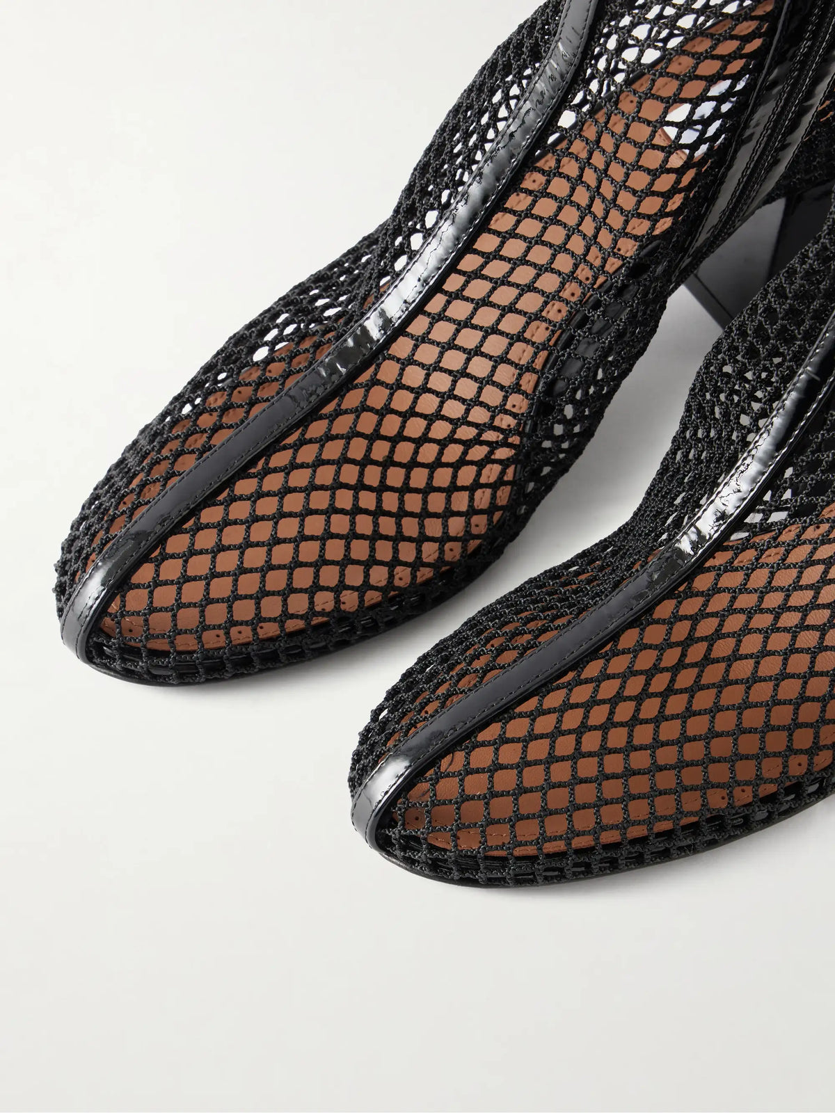 Fishnet 55 Leather Ankle Boots