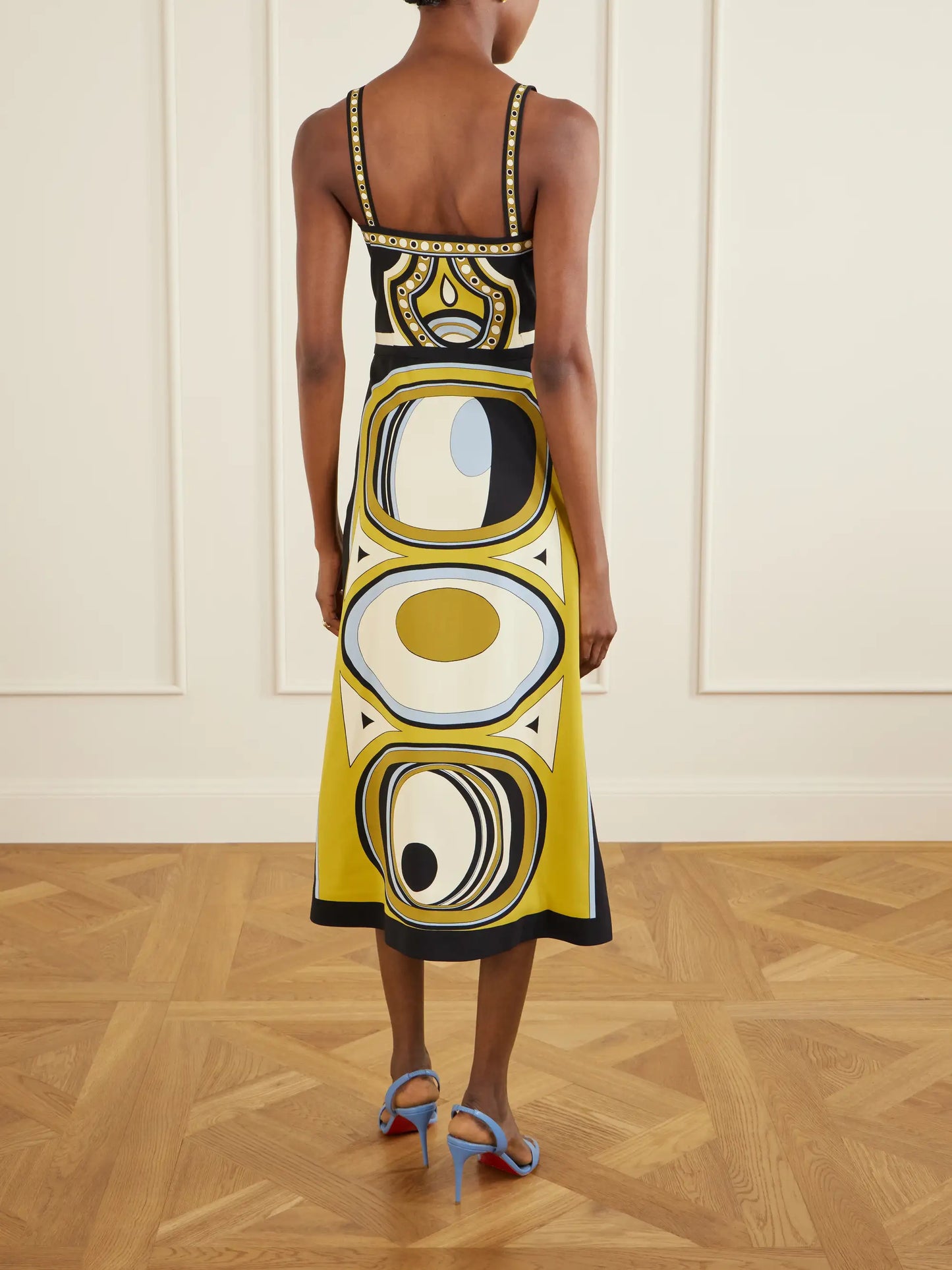 Buy Me A Martini Printed Crepe Midi Dress