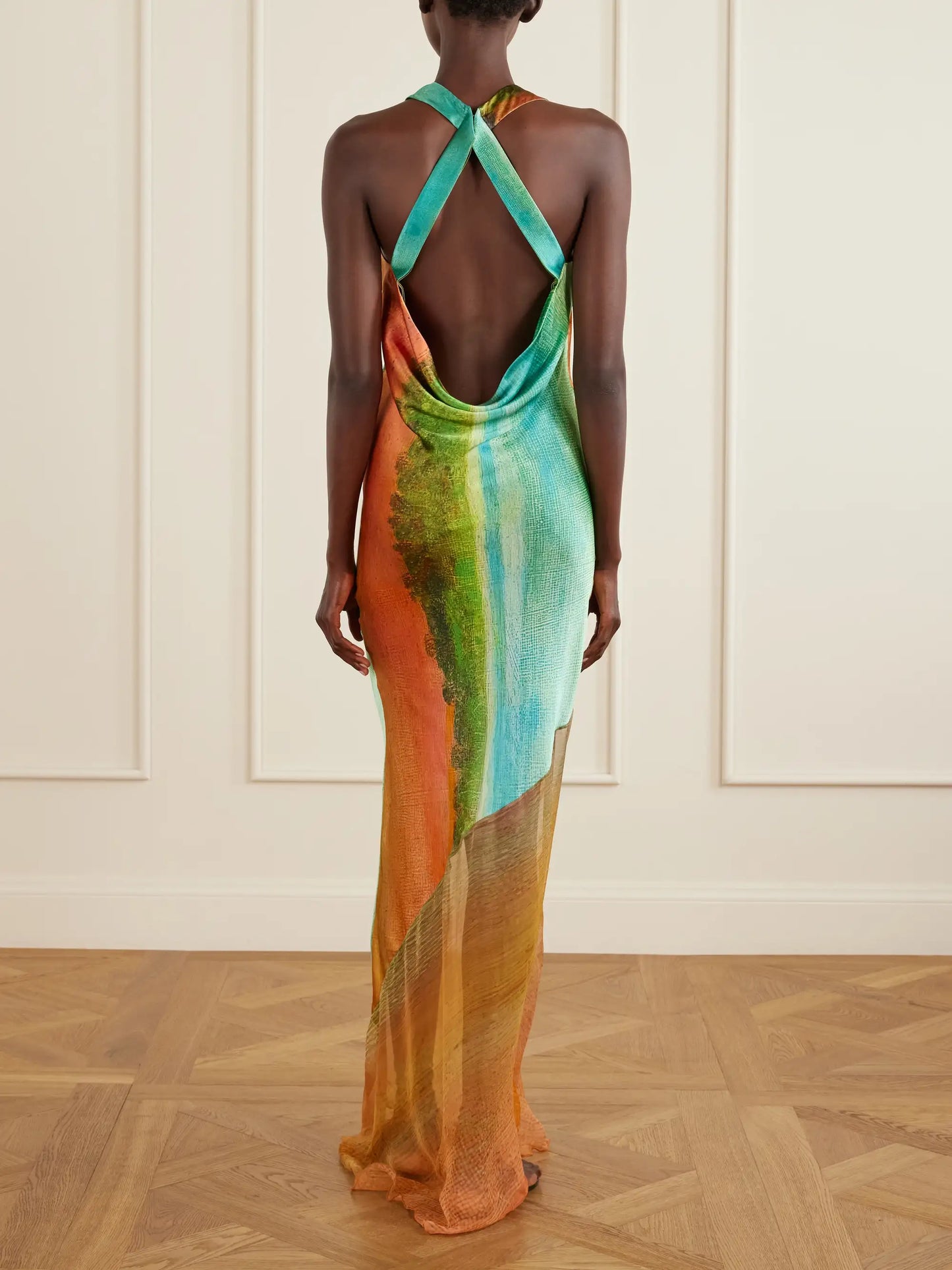 Formentera Printed Silk-blend Maxi Dress