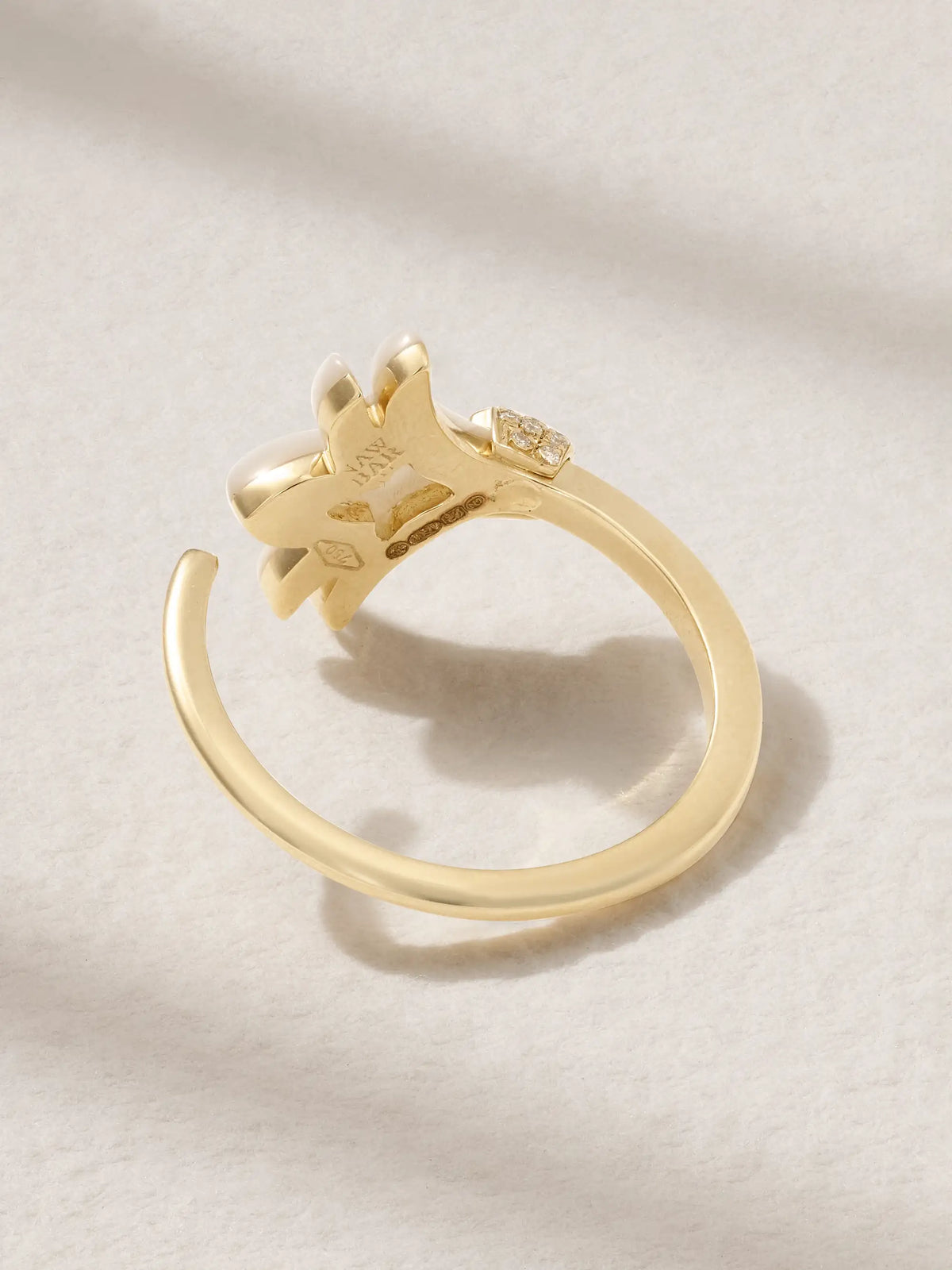 Mini Psychedeliah Vine 18-karat Gold, Mother-of-pearl And Diamond Ring