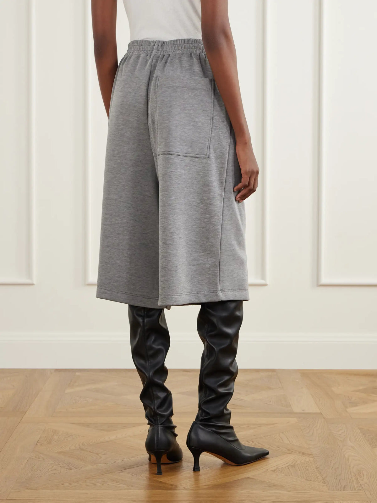 Tibi Feather Weight Jersey Shorts