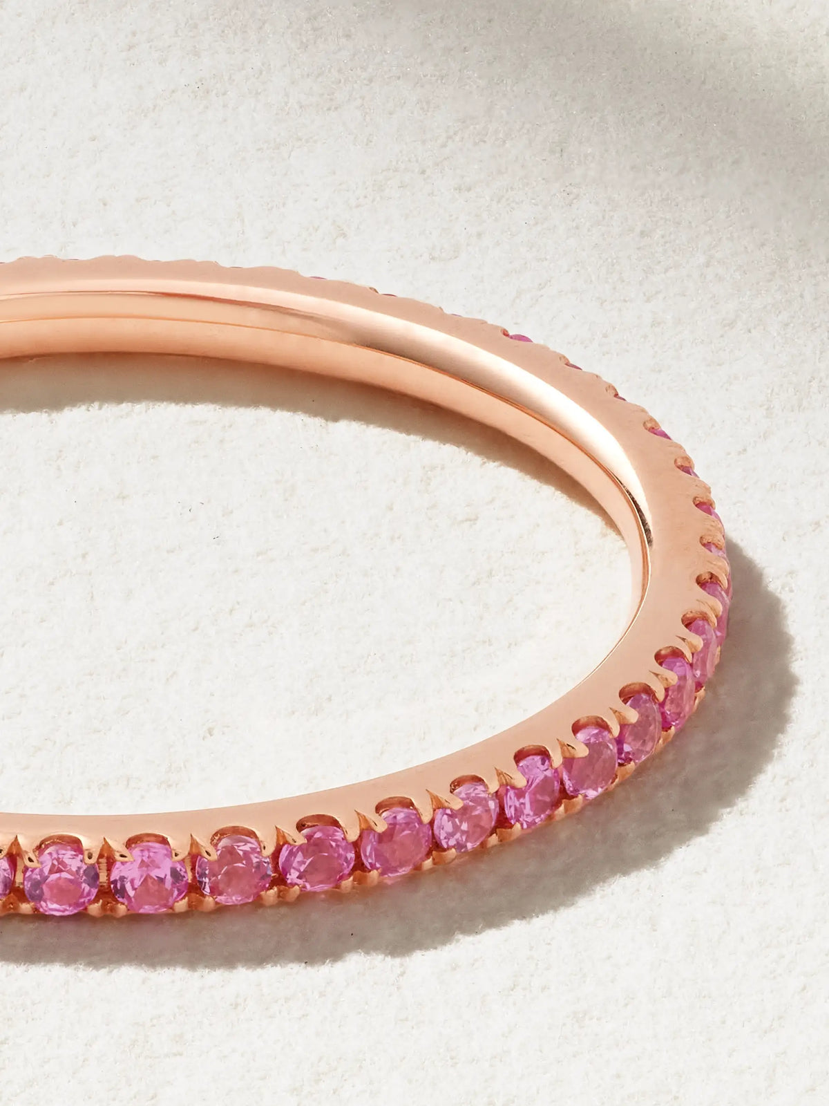Thread 18-karat Rose Gold Sapphire Ring