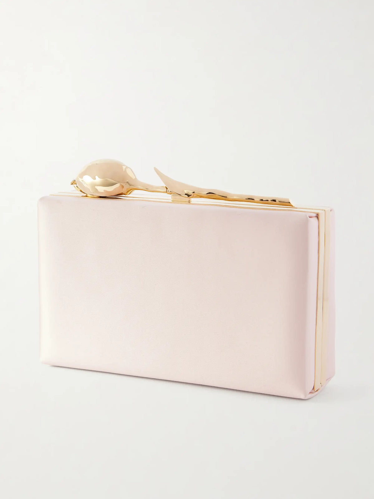 Bloom Crystal-embellished Satin Clutch