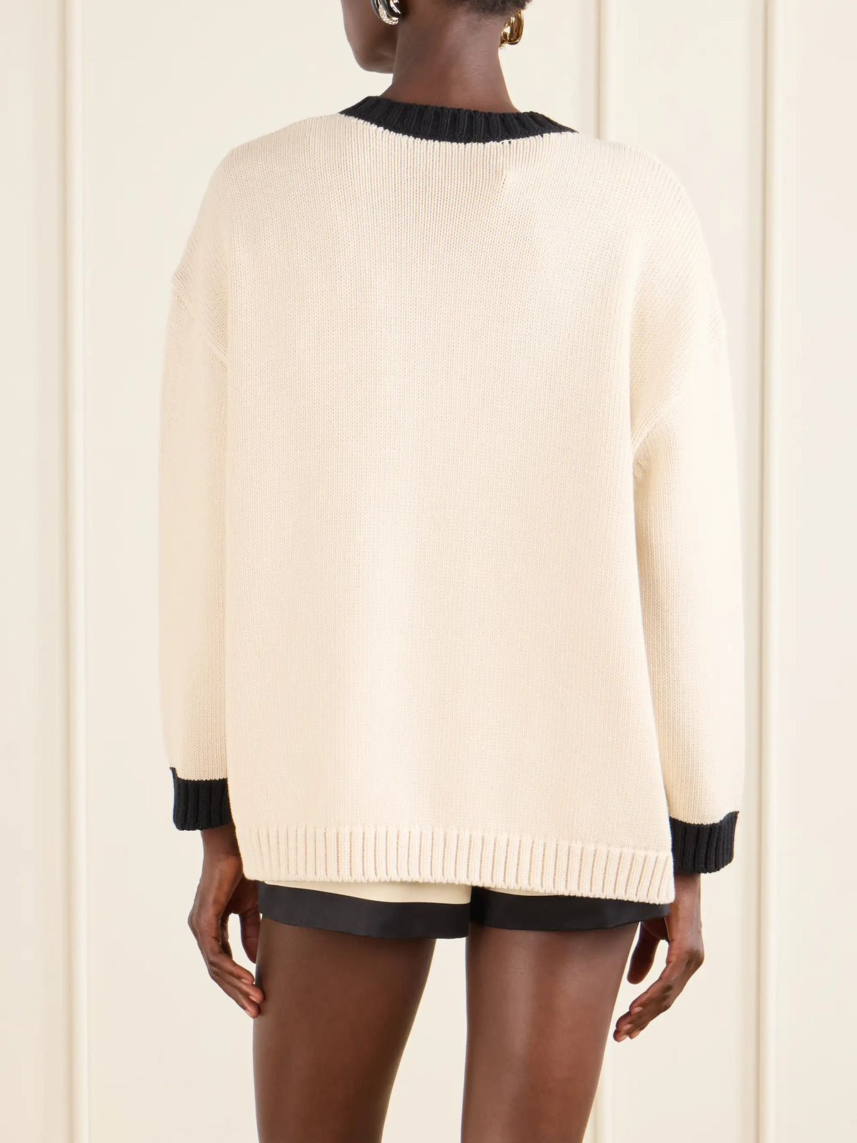Silk-trimmed Cotton-blend Cardigan