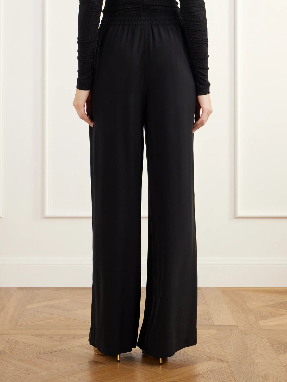Dolce & Gabbana Silk-satin Wide-leg Pants