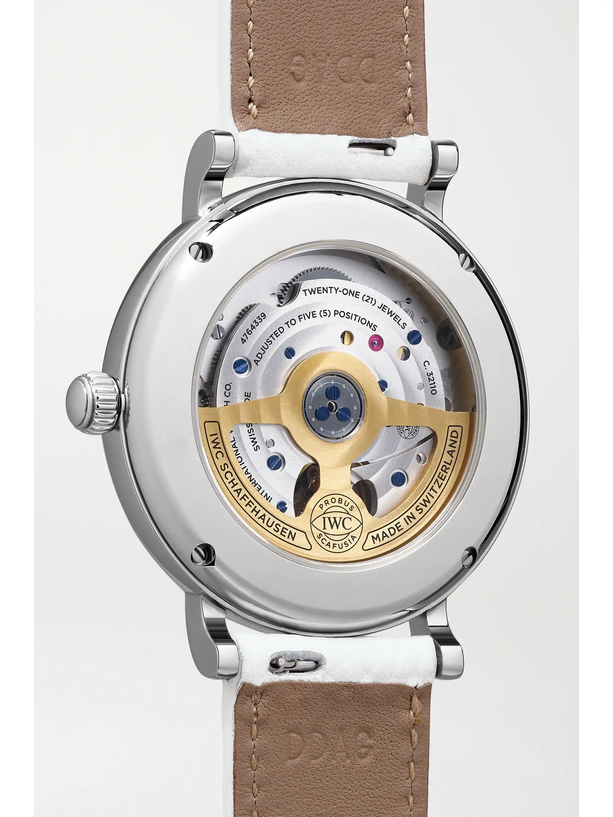 Portofino Automatic 37mm Stainless Steel, Textured-leather And Diamond Watch