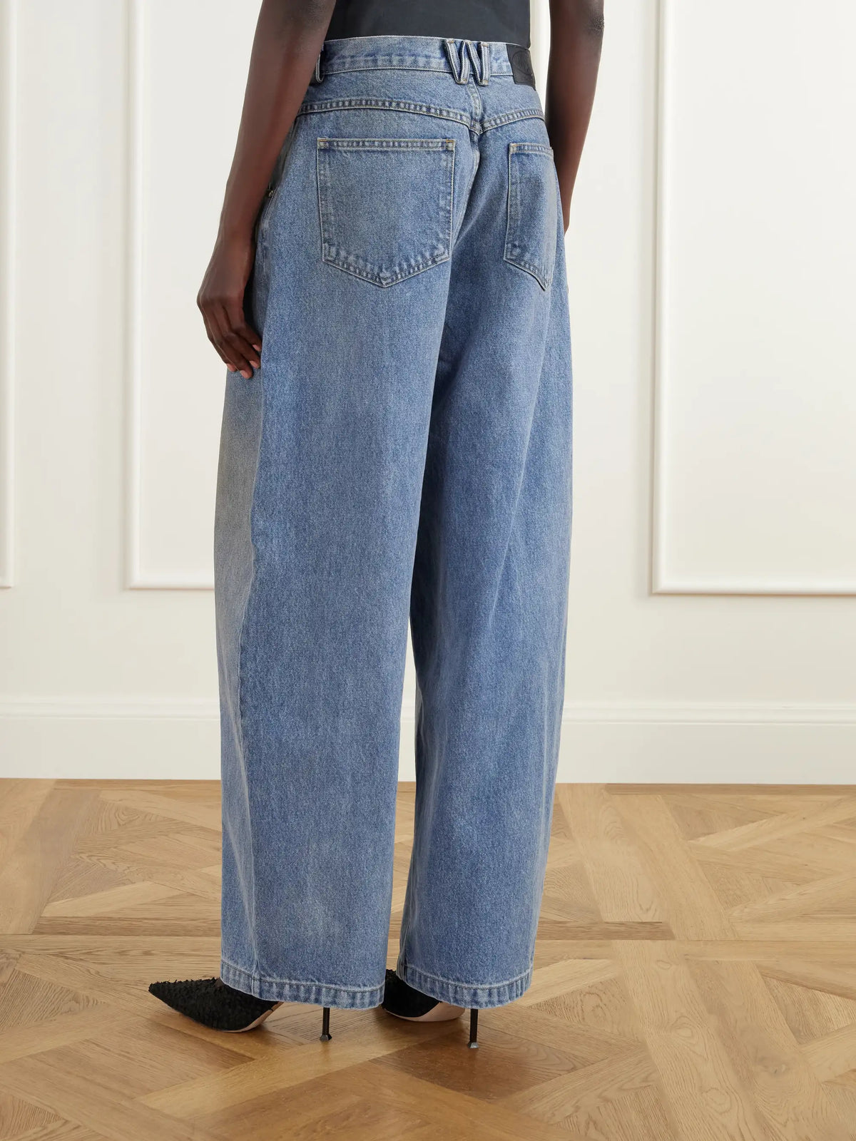 Willy Chavarria Bad Girl Distressed High-rise Barrel-leg Jeans