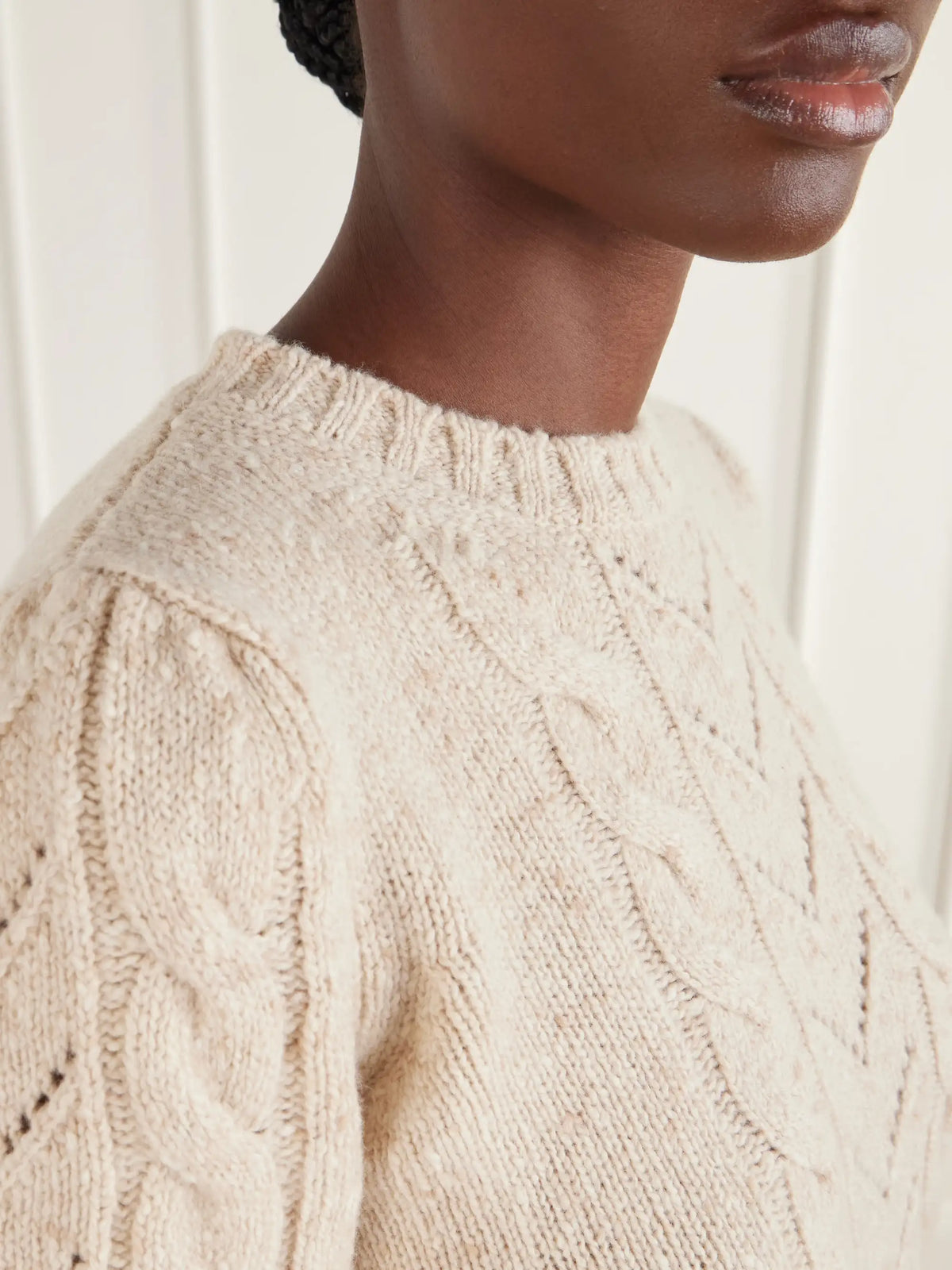 Max Mara Samba Cable-knit Wool And Cashmere-blend Sweater