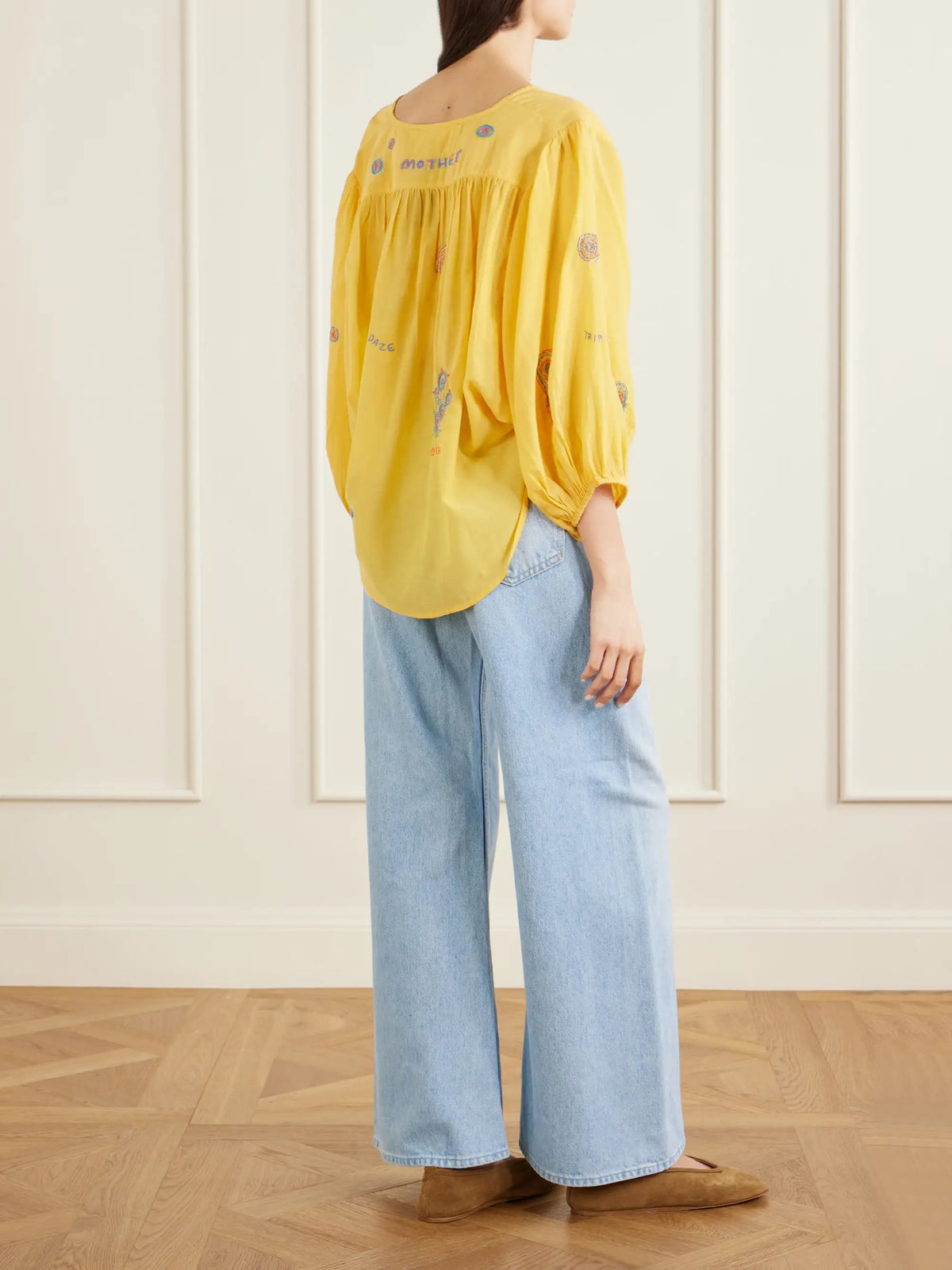 Mother The Breeze Embroidered Cotton-blend Voile Blouse