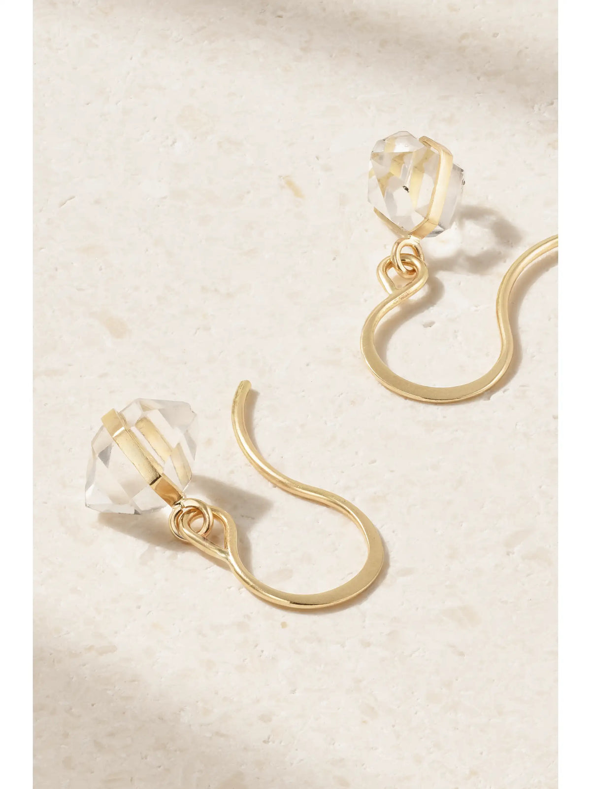 14-karat Recycled Gold Herkimer Diamond Earrings