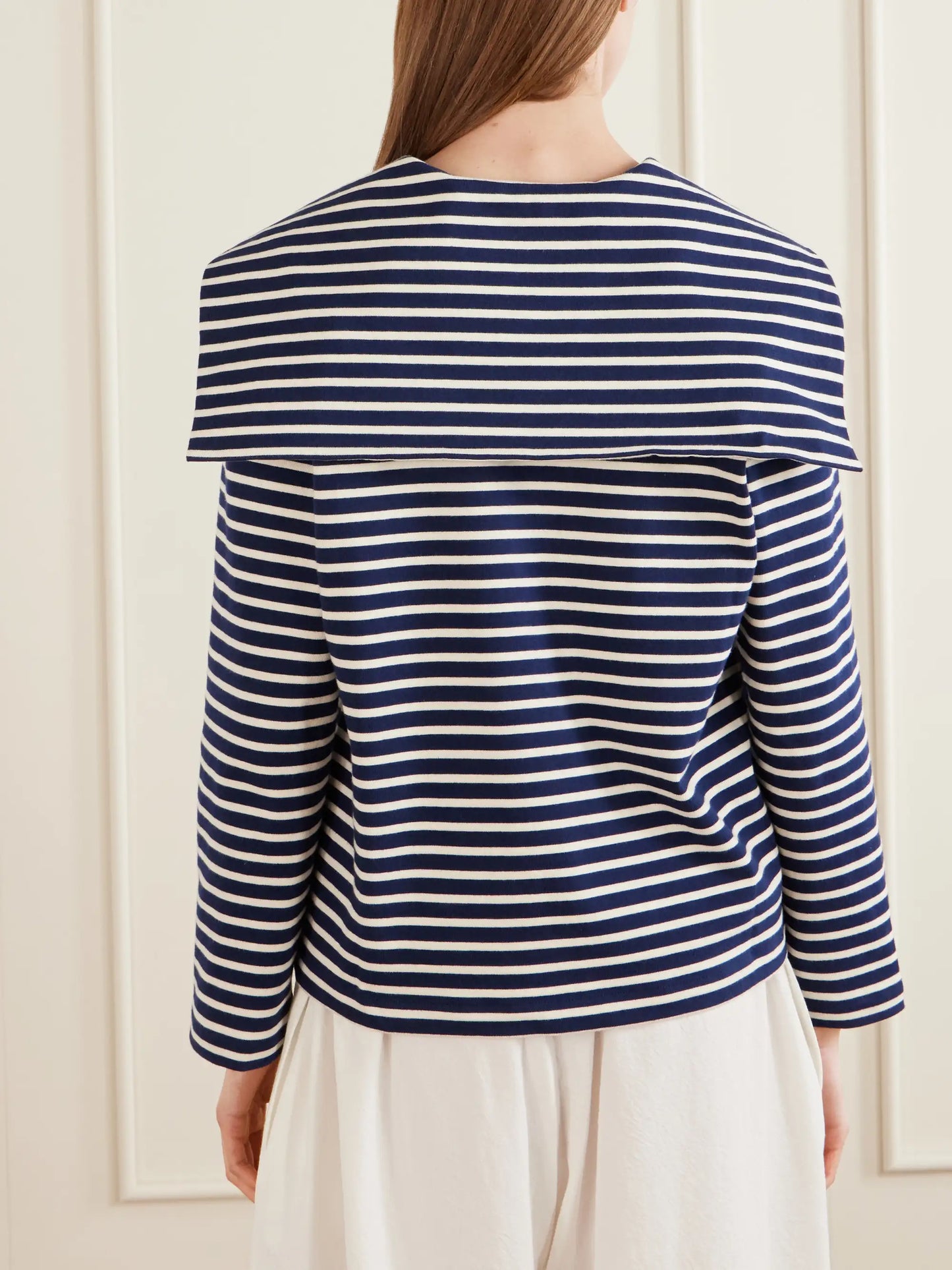 Seaman Striped Cotton-jersey Blouse
