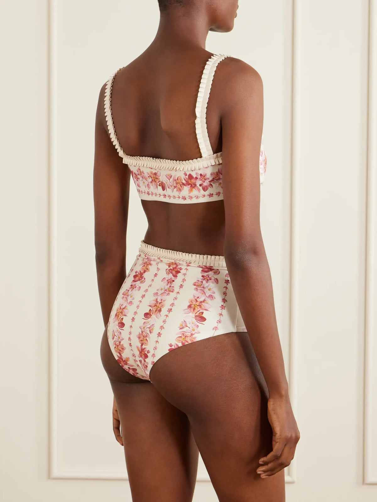 Nopaul Floral-printed Stretch Recycled Bikini Briefs