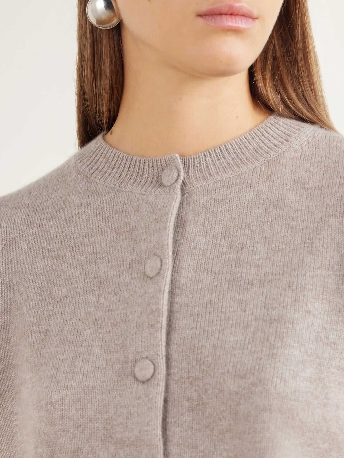 Allude Cropped Rib-trimmed Cashmere Cardigan