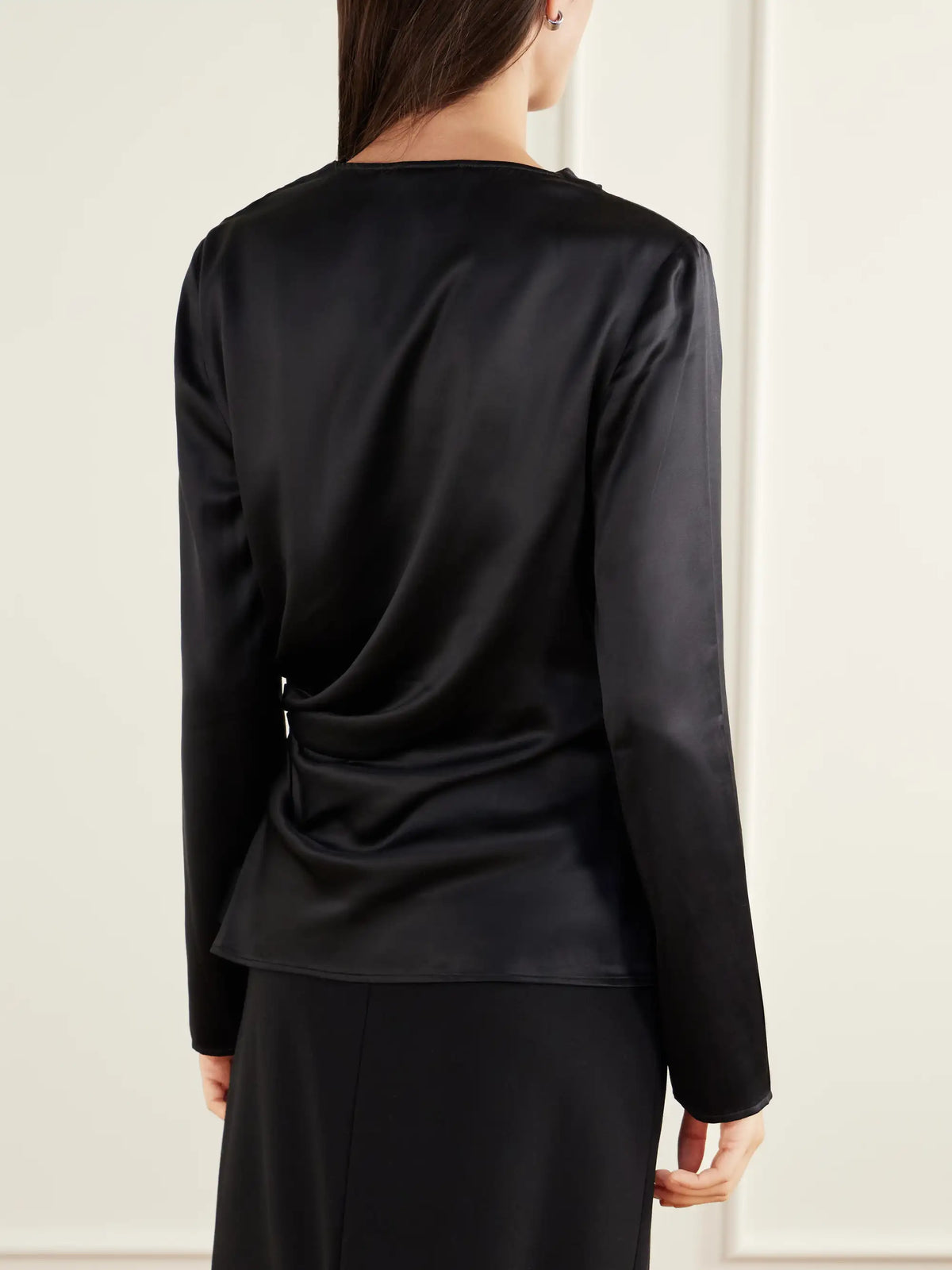 Loulou de Saison Anya Gathered Satin Blouse