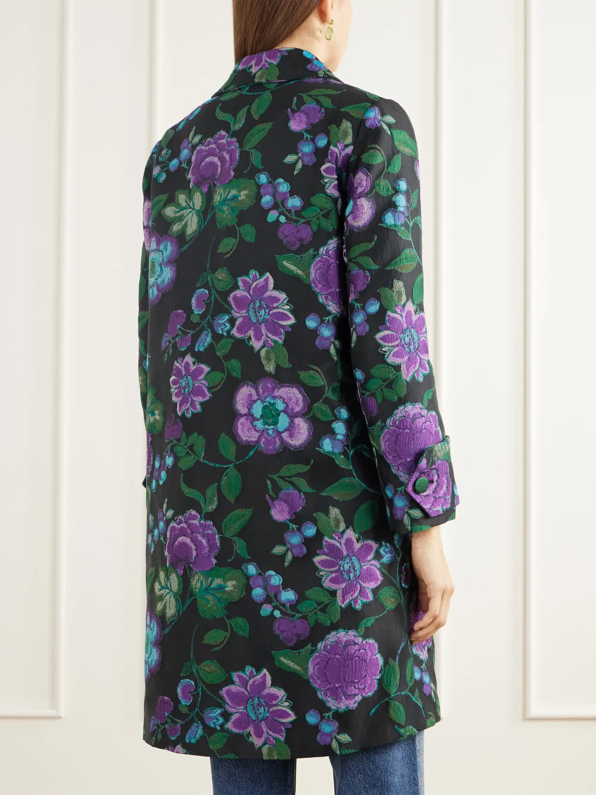 La DoubleJ Precious Floral-jacquard Coat