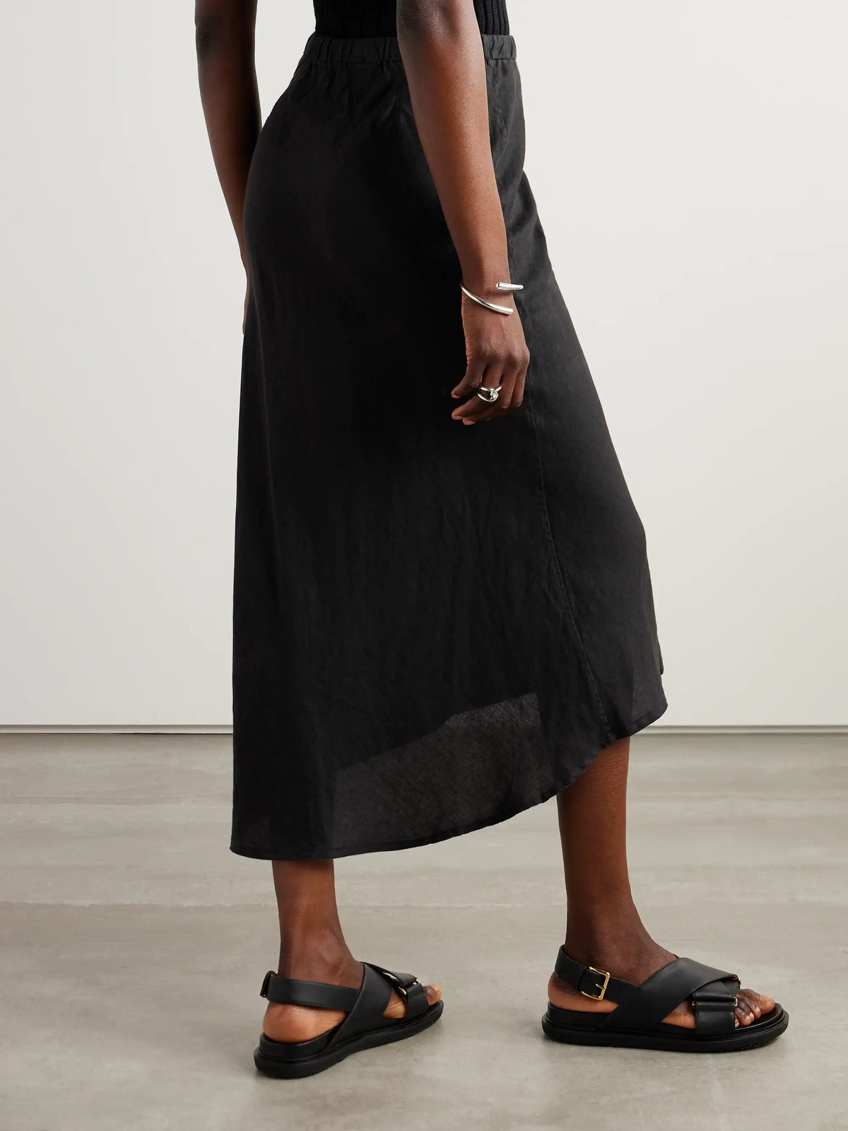 James Perse Surfside Asymmetric Linen Skirt