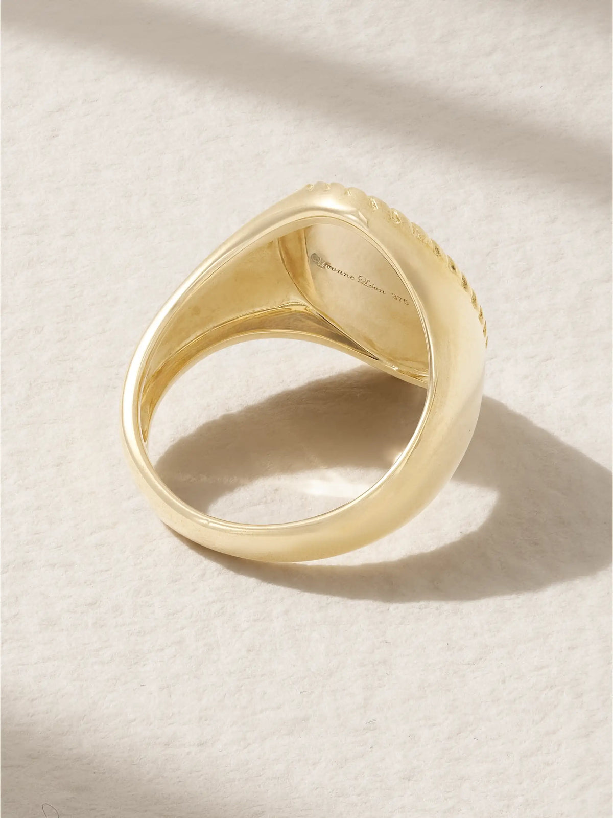 9-karat Gold, Mother-of-pearl And Diamond Signet Ring