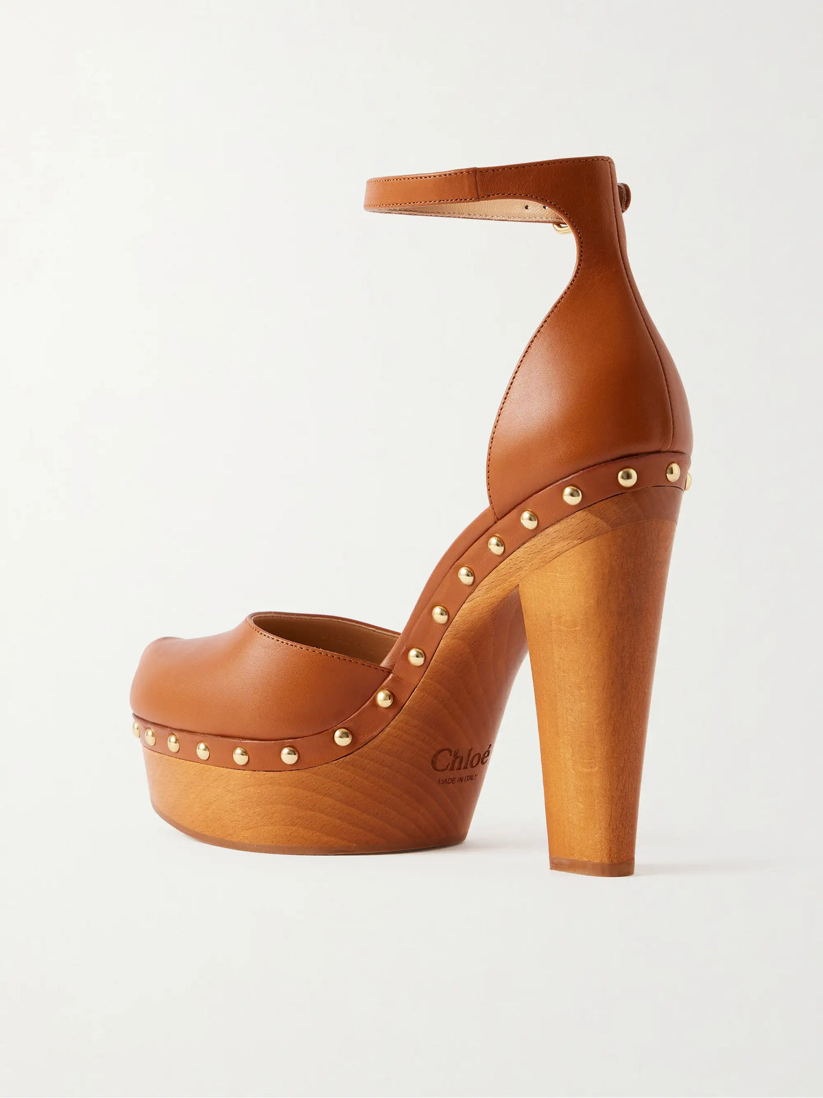 Lola Studded Leather Platform Pumps