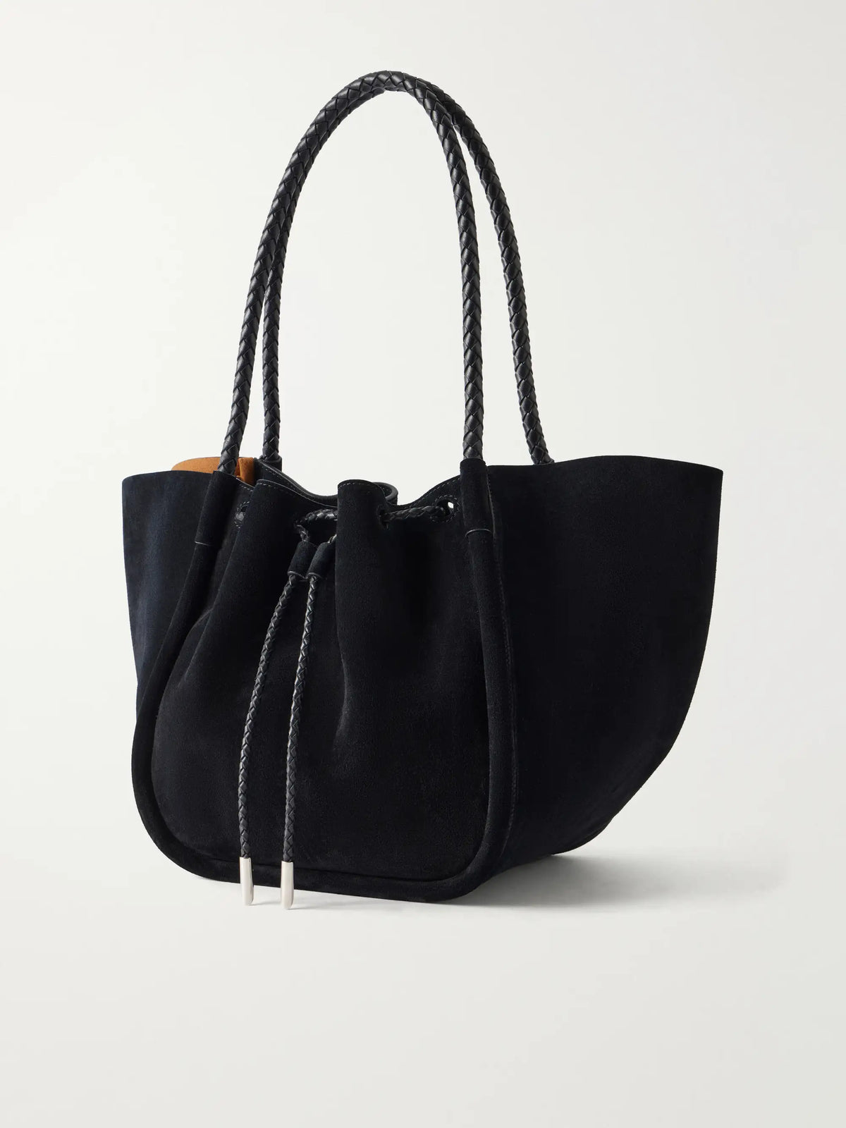Proenza Schouler Large Ruched Leather-trimmed Suede Tote