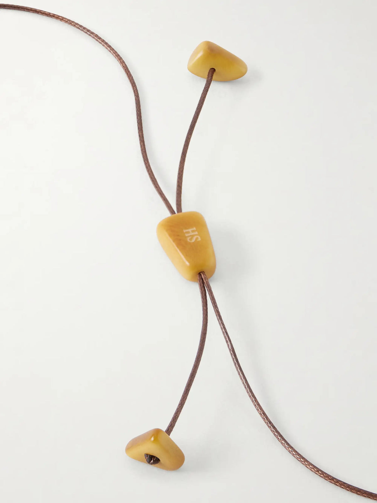 The Loop Beaded Tagua And Leather Necklace