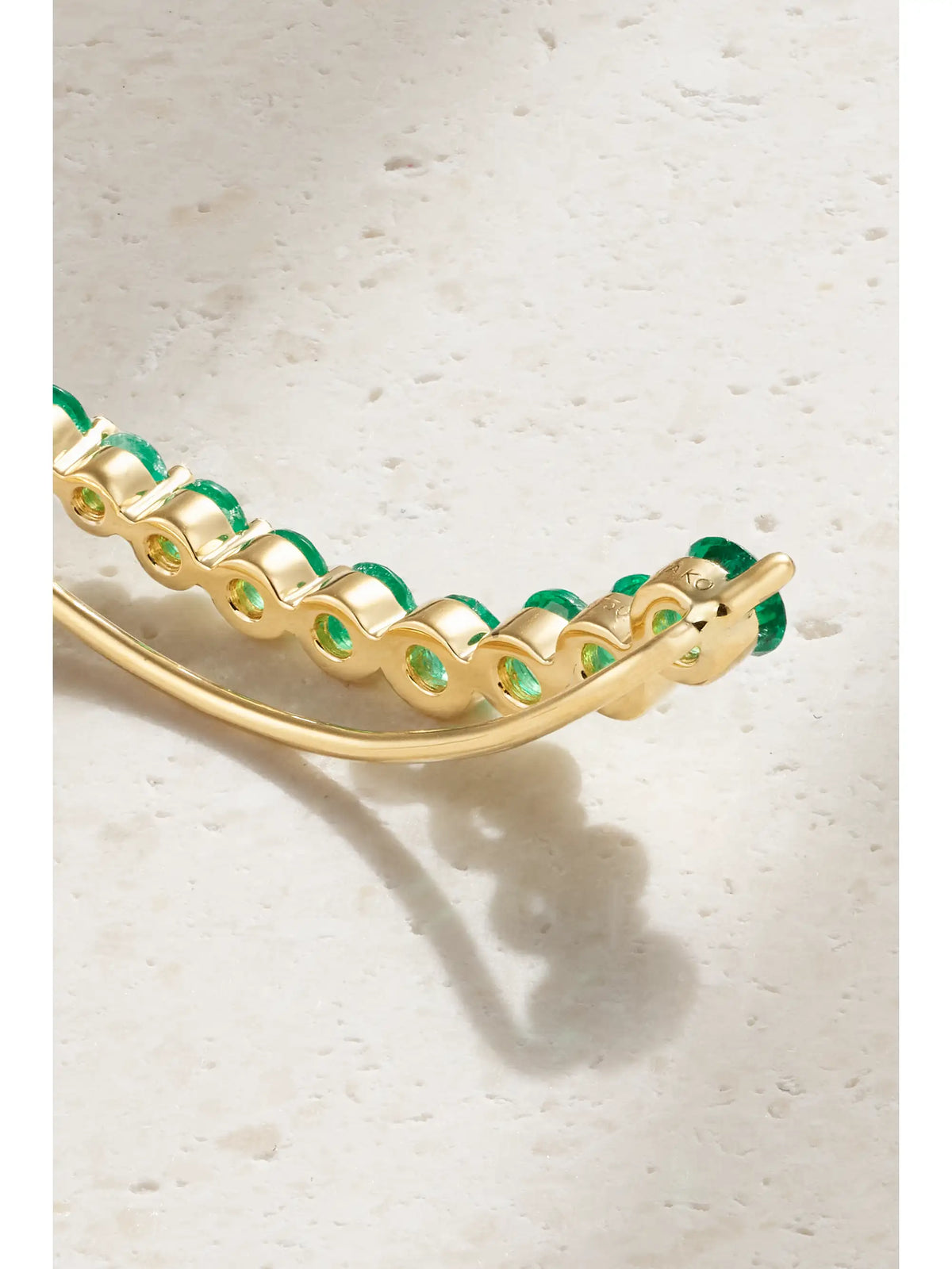 18-karat Gold Emerald Single Earring