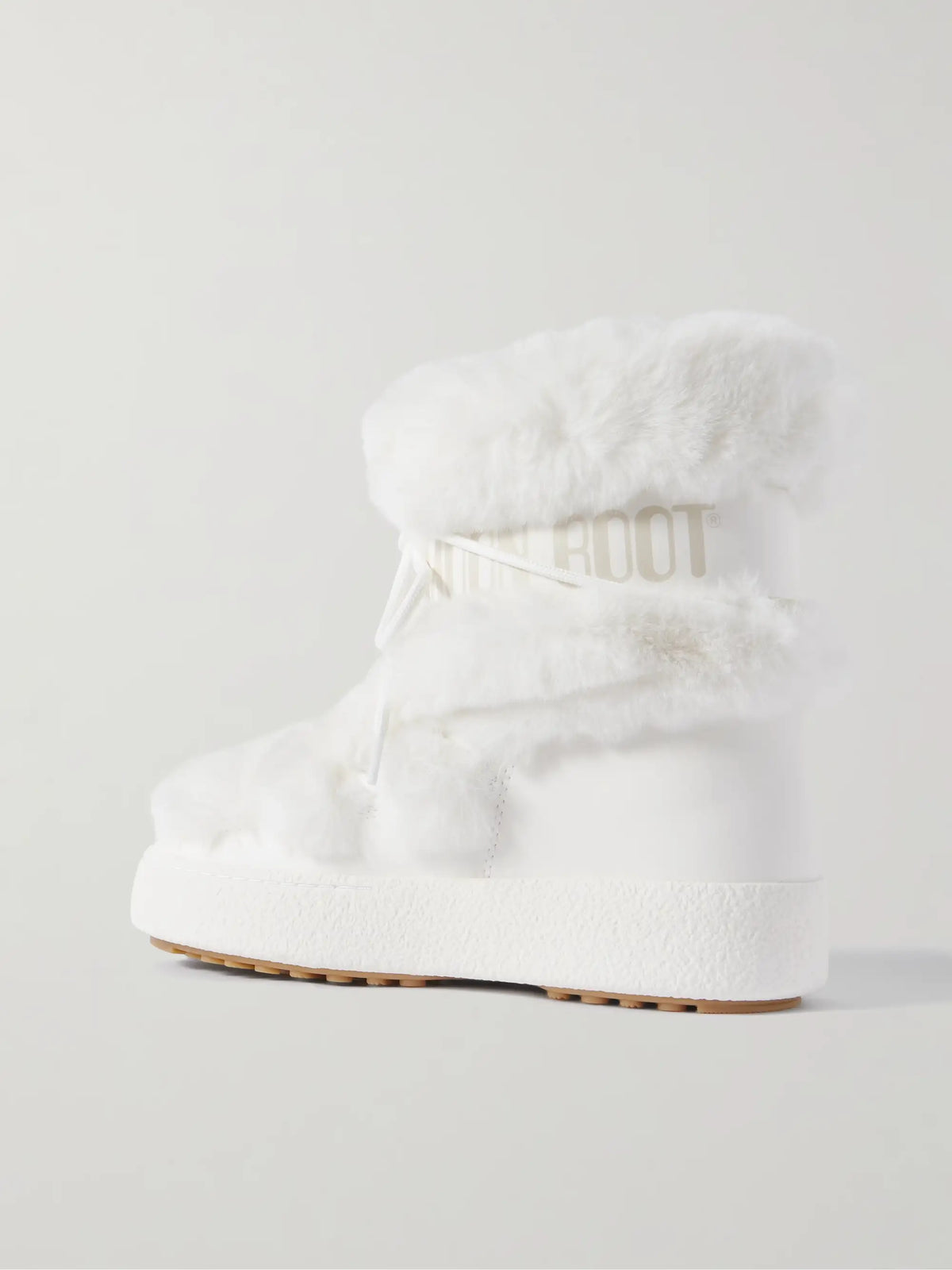 Ltrack Monaco Plush-trimmed Shell And Leather-like Snow Boots