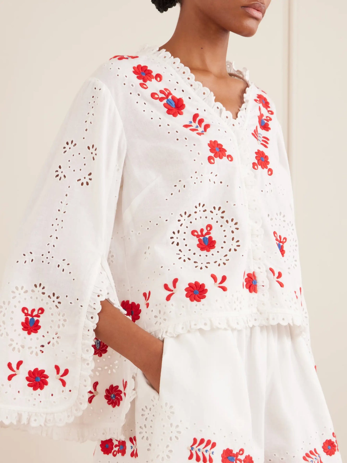 Catharina Embroidered Cotton And Linen Shirt