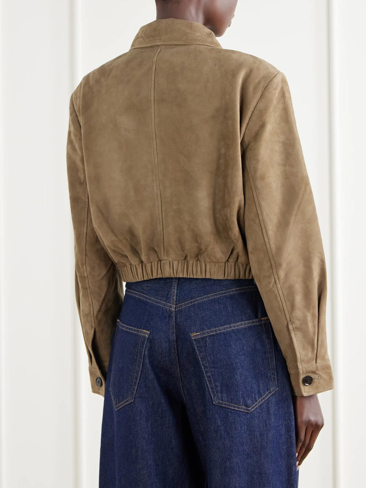 AGOLDE Nahla Cropped Suede Jacket