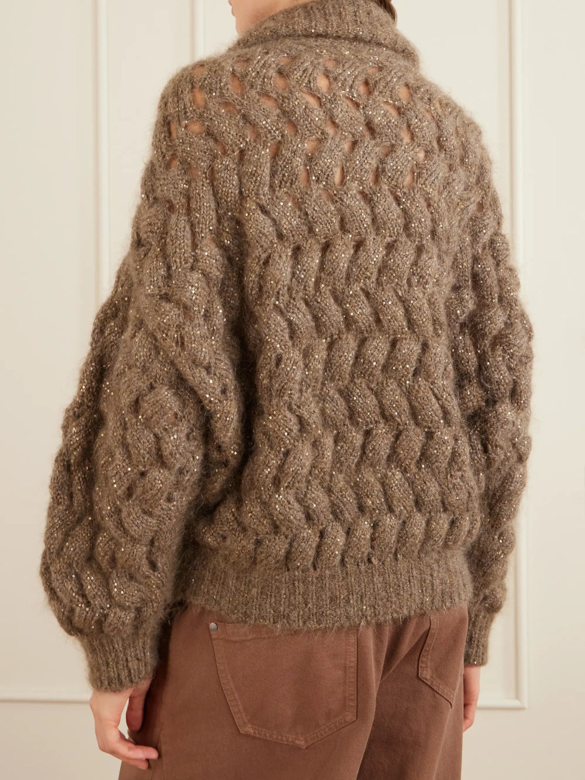 Brunello Cucinelli Sequin-embellished Mohair-blend Zip-up Cardigan