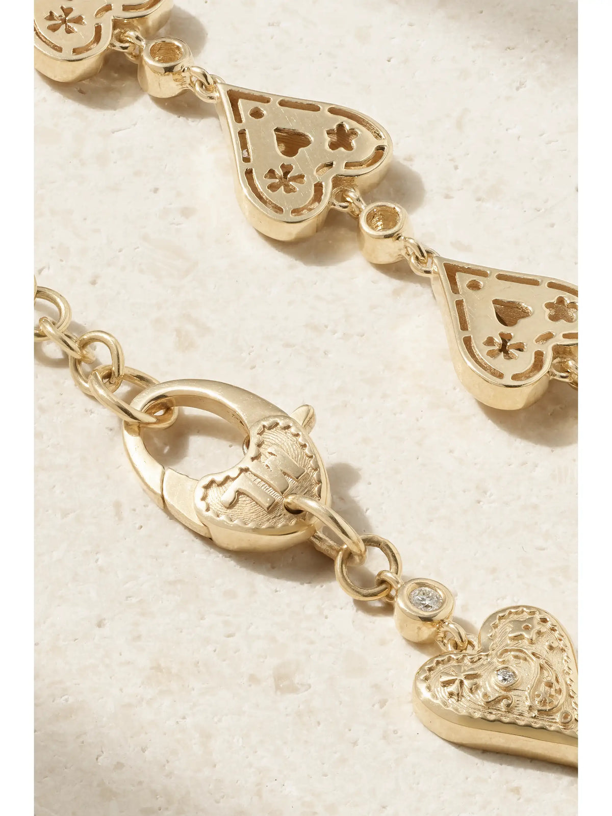 Southwestern 14-karat Gold Diamond Bracelet