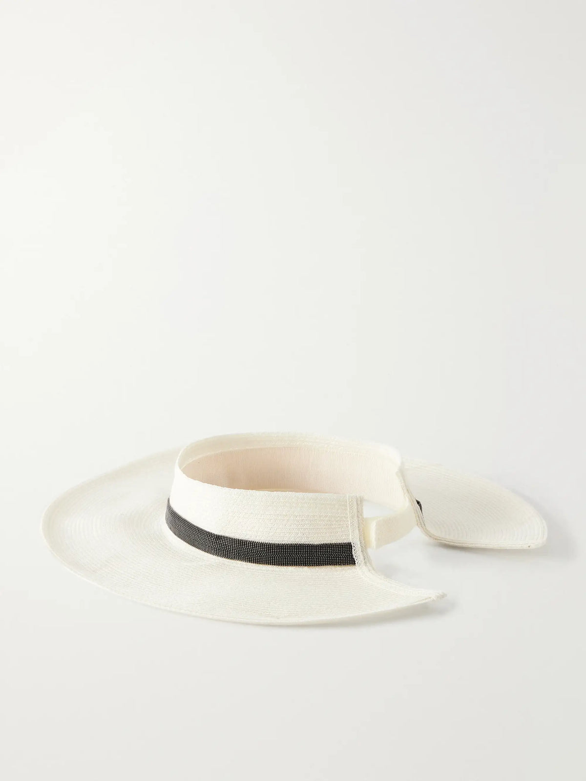 Bead-embellished Hemp-blend Hat