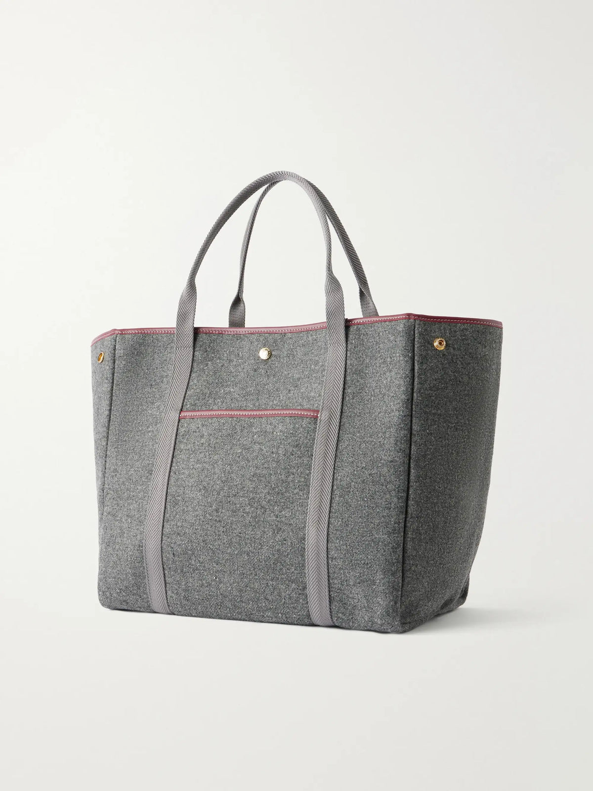 RUE de VERNEUIL Traversée Large Leather And Webbing-trimmed Felt Tote
