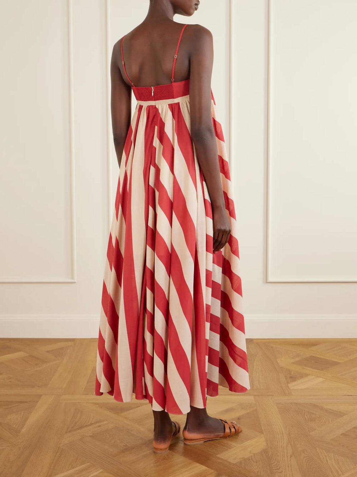 Roselight Striped Cotton Maxi Dress