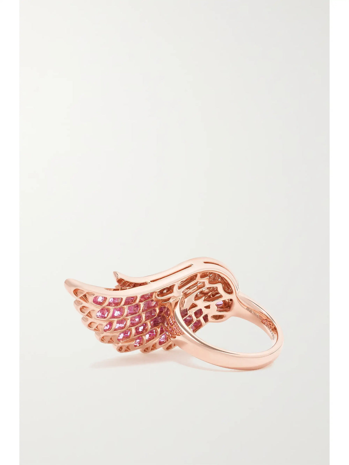 Wings Embrace 18-karat Rose Gold, Sapphire And Diamond Ring