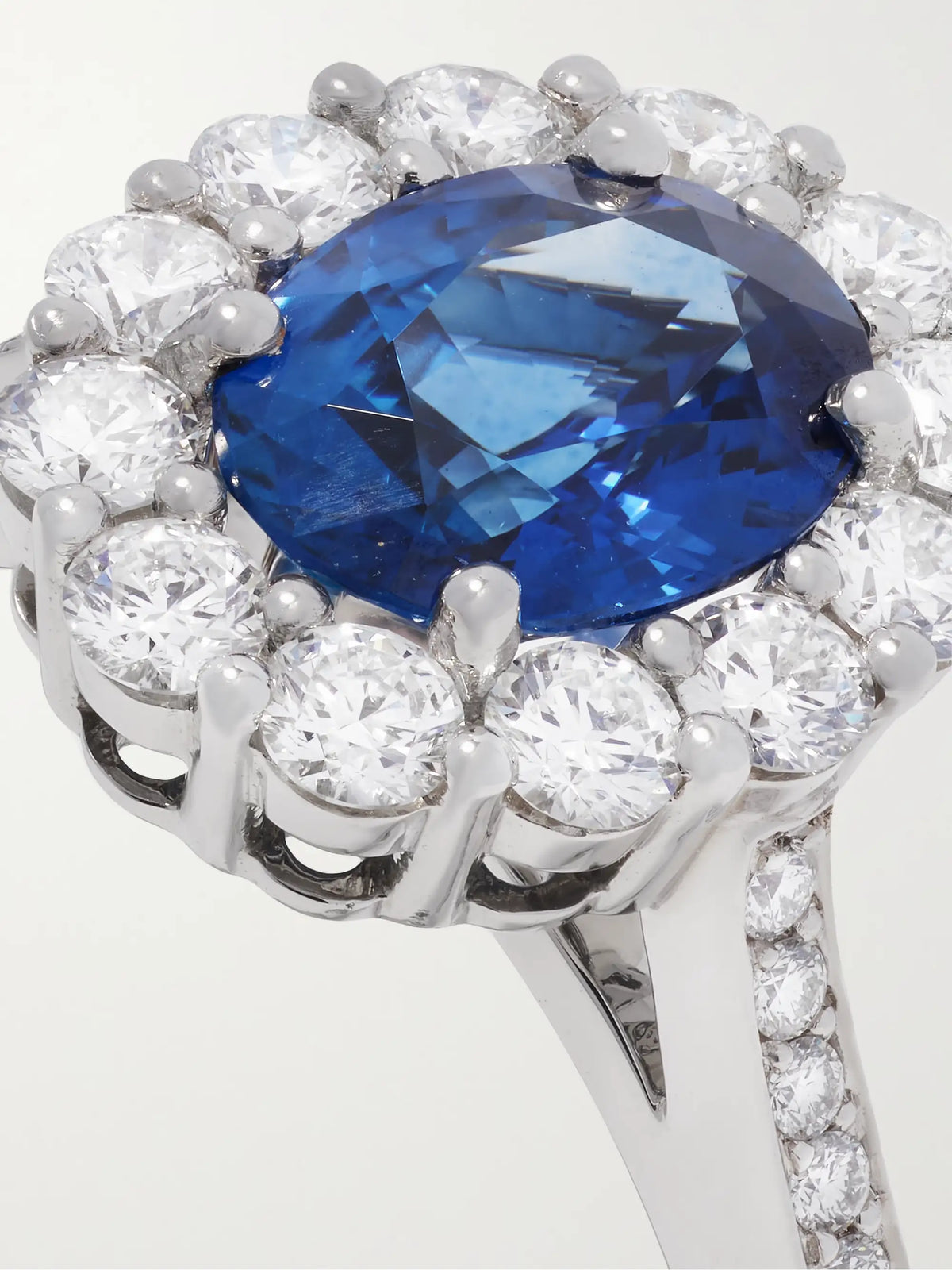 1735 Platinum, Sapphire And Diamond Ring