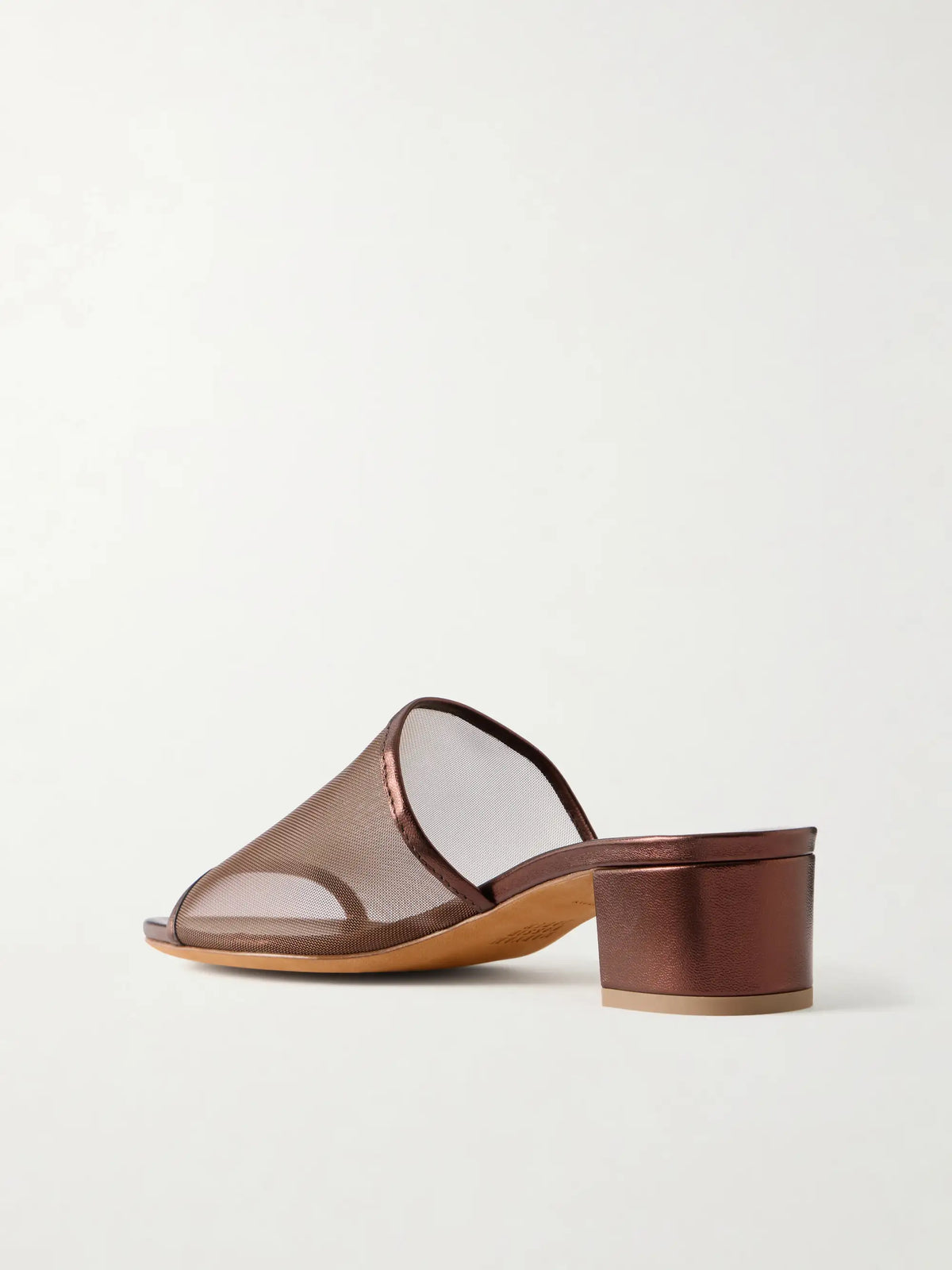 Sophie Leather-trimmed Mesh Mules