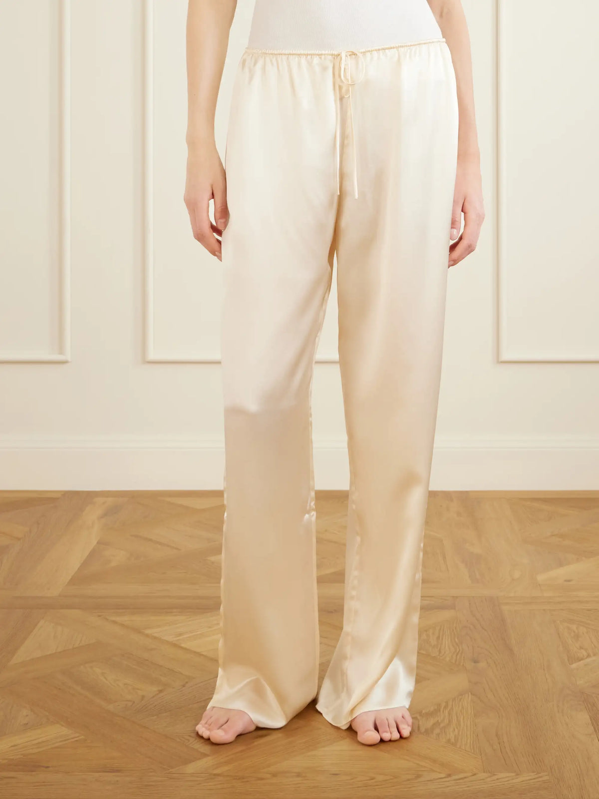 Elvira Silk-satin Pajama Set