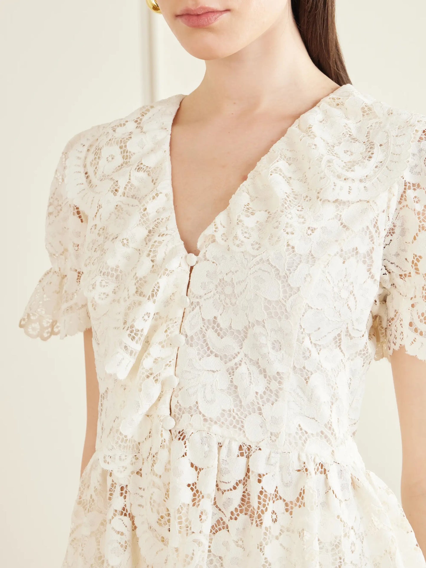 Dollie Ruffled Lace Blouse
