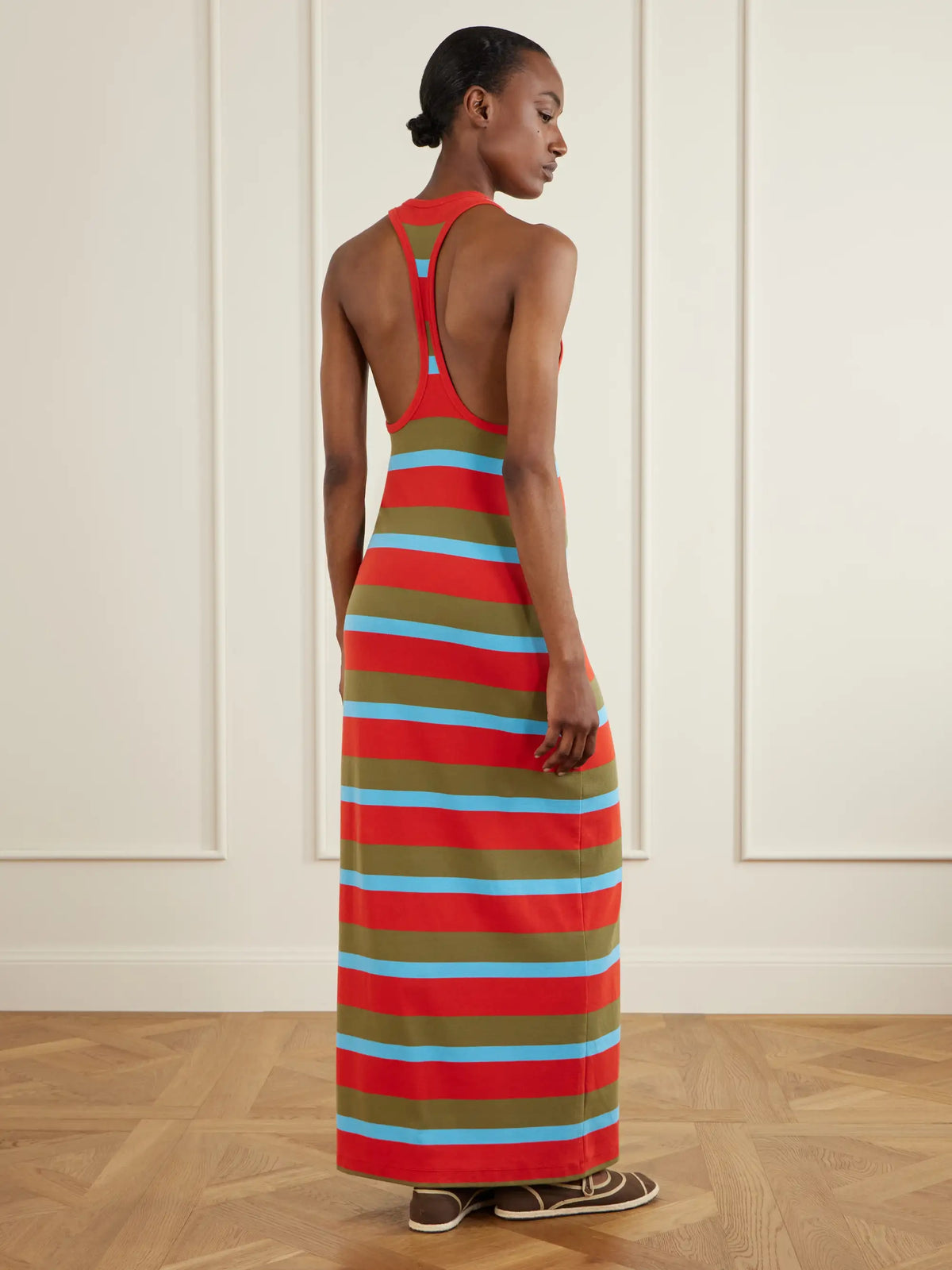 Encino Striped Cotton-blend Maxi Dress