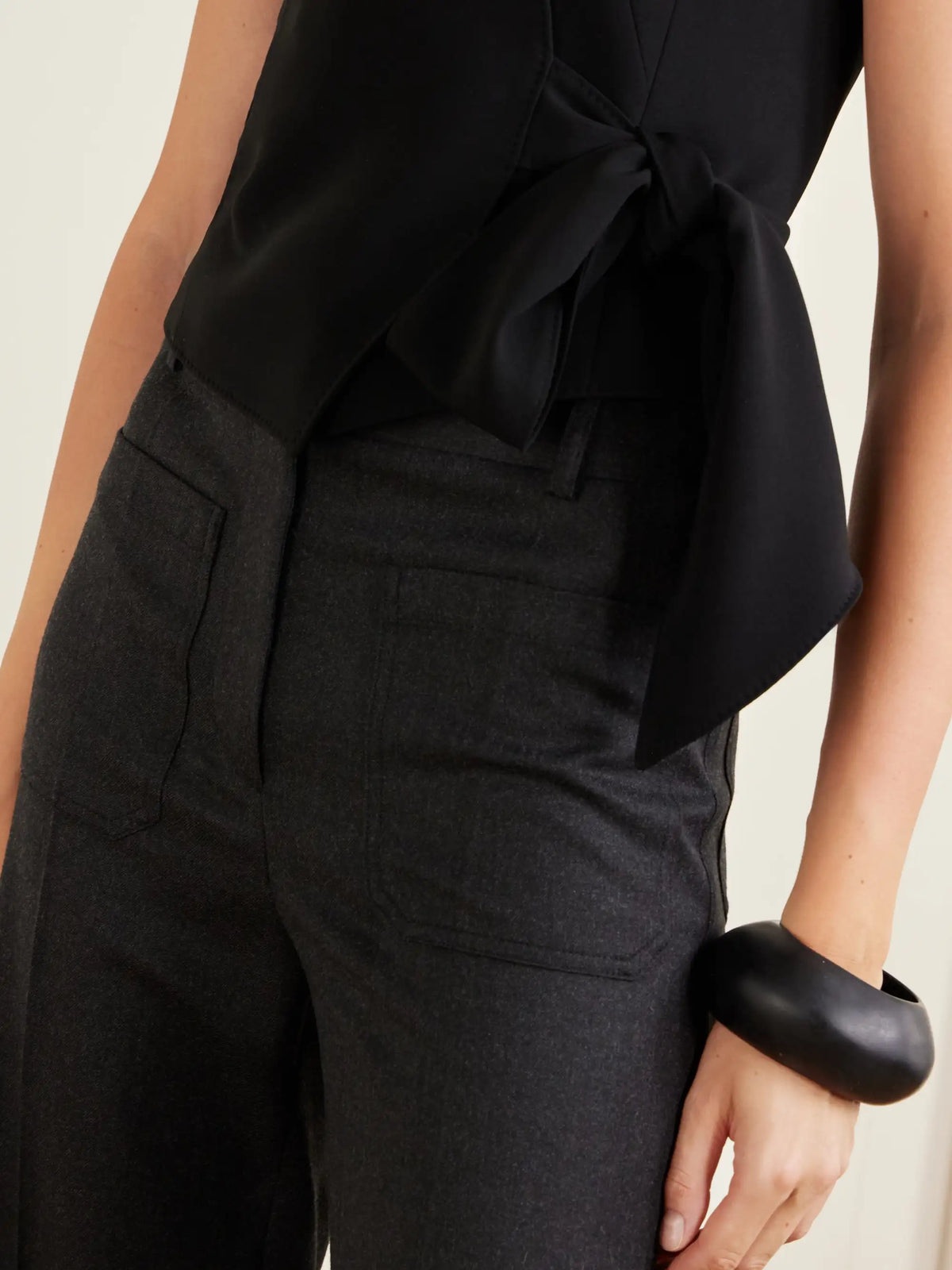 Cropped Cady Vest