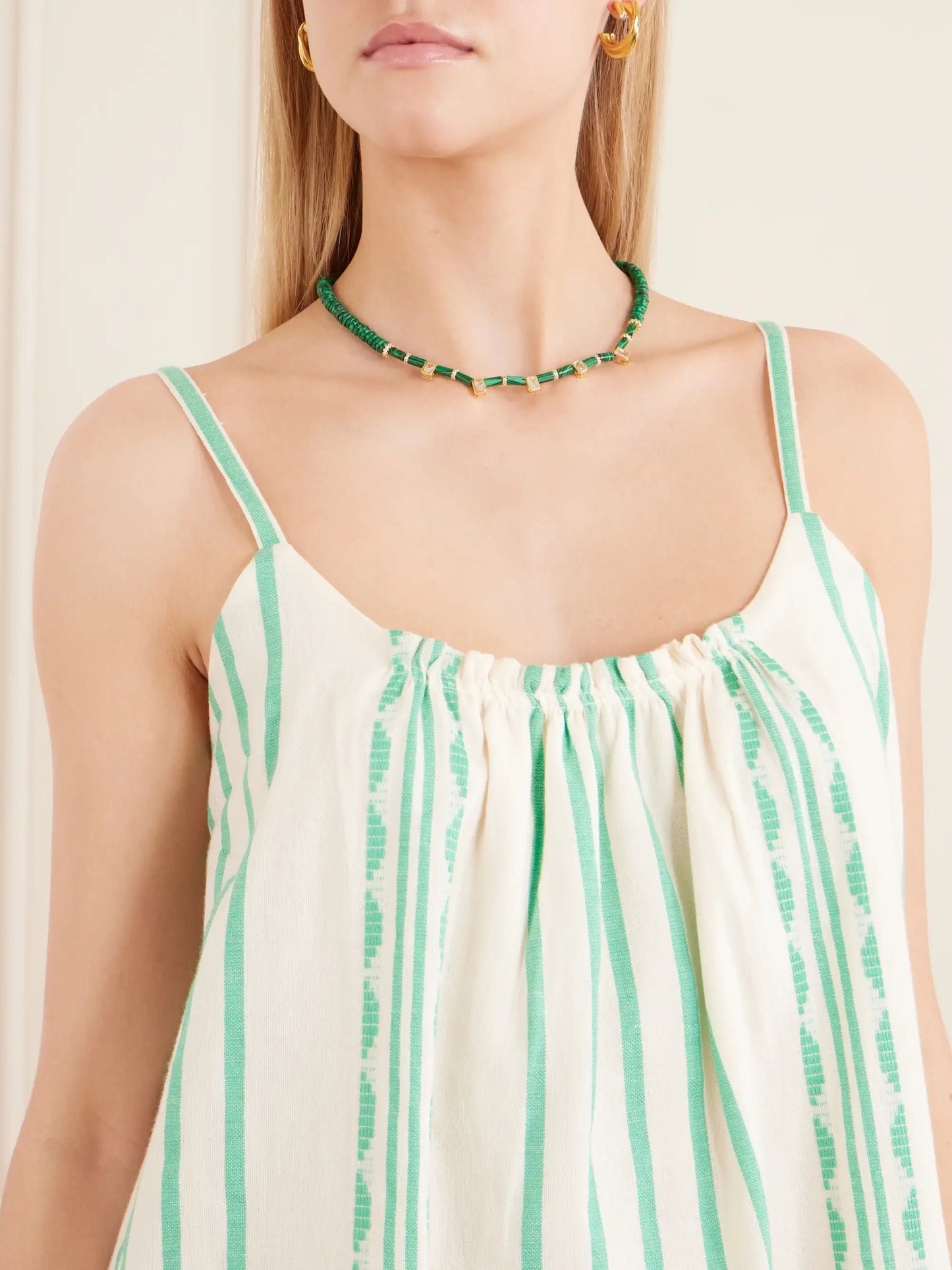 Zina Striped Cotton Mini Dress