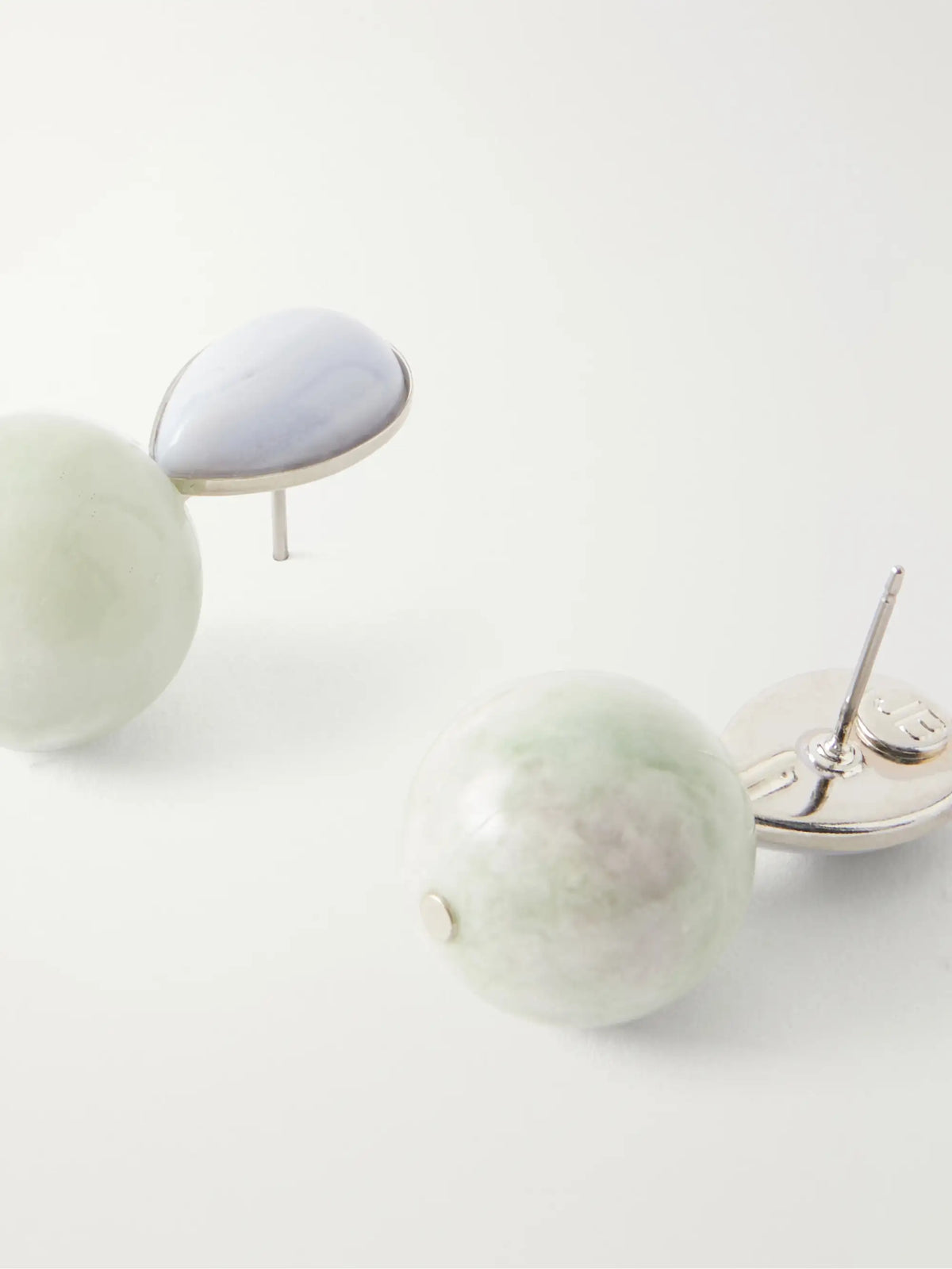 Allison Silver-tone Jade Earrings