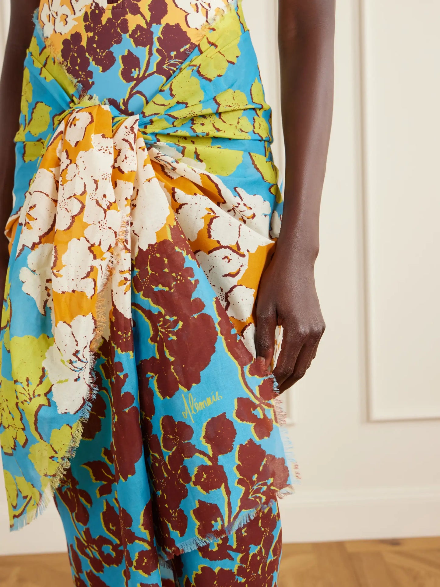 Splice Printed Organic Cotton-voile Pareo