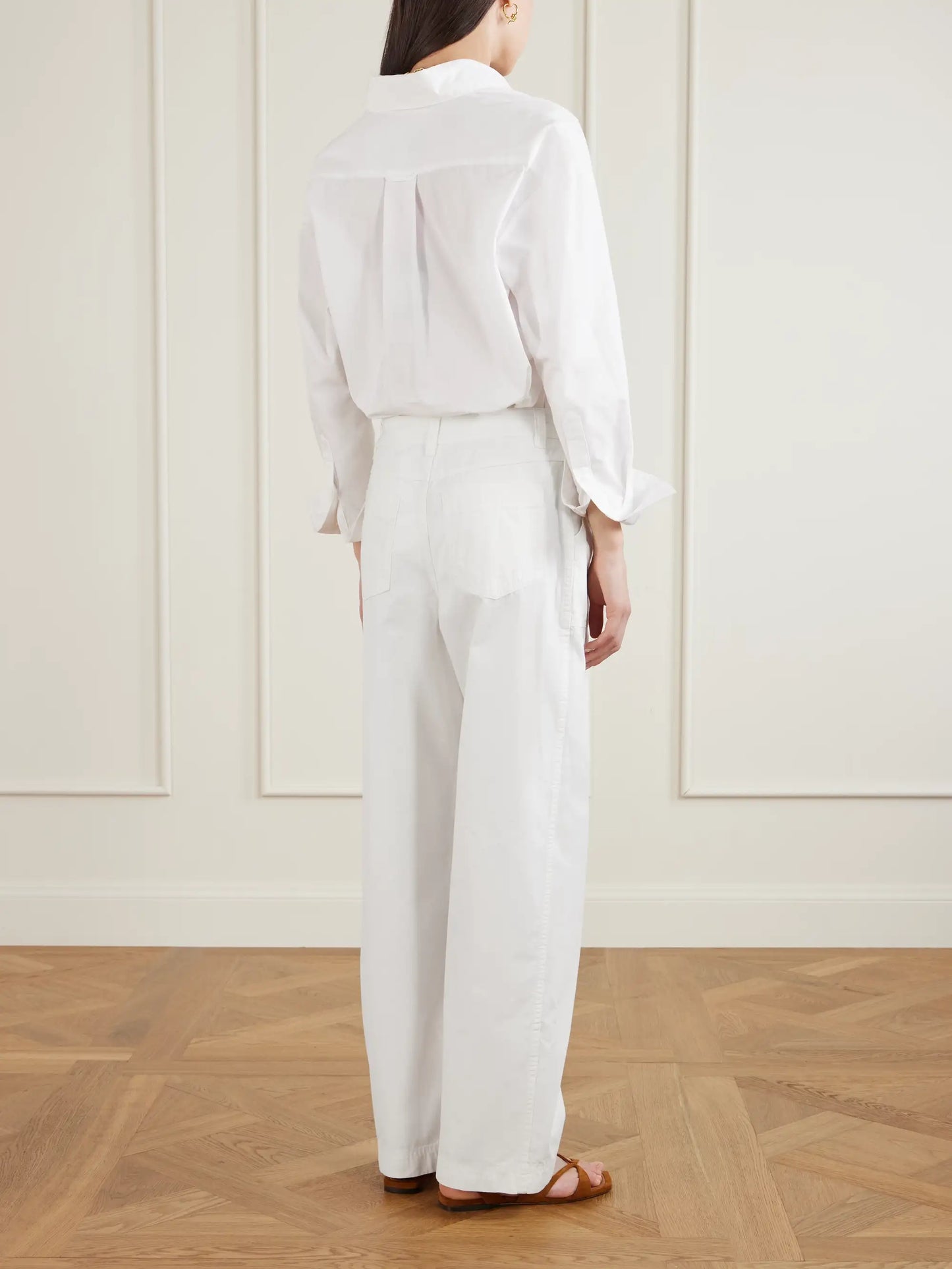 Cotton Straight-leg Pants