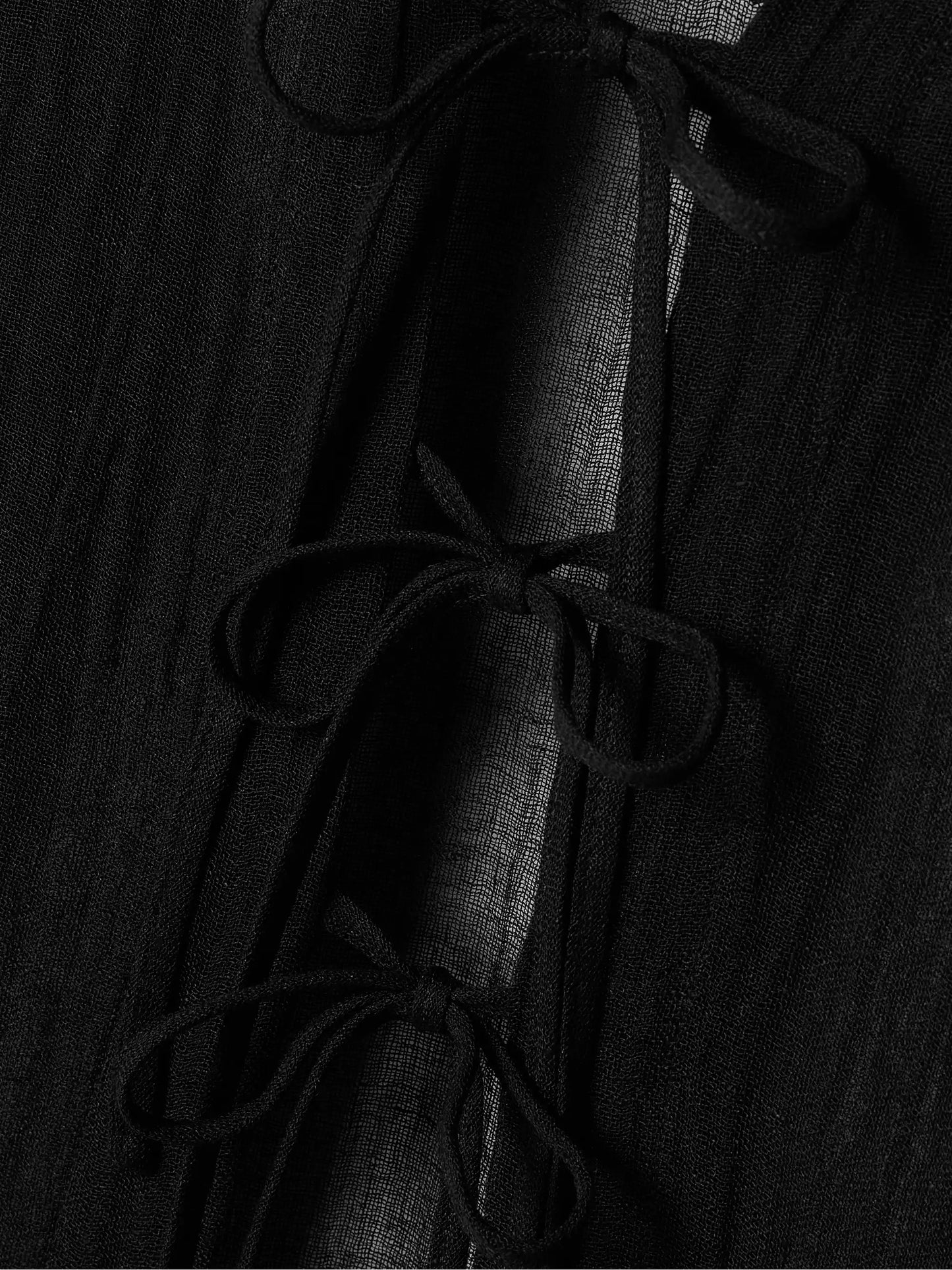 Hooded Crinkled Linen-blend Gauze Coverup