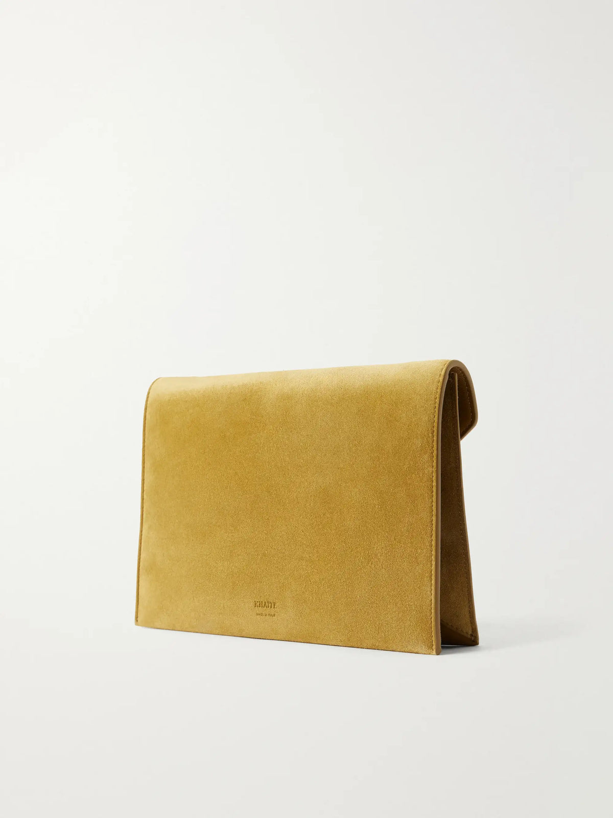 KHAITE Grace Mini Leather, Suede And Calf-hair Clutch