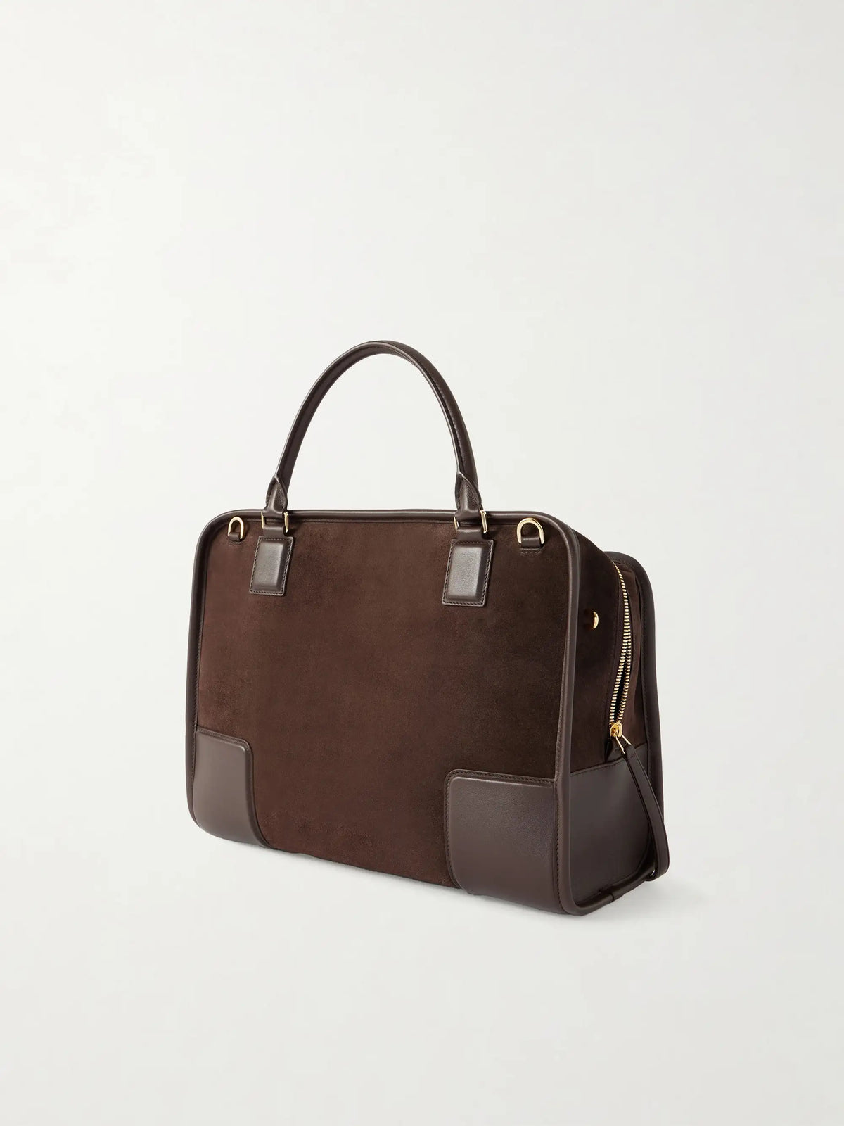 Amazona Leather-trimmed Suede Tote