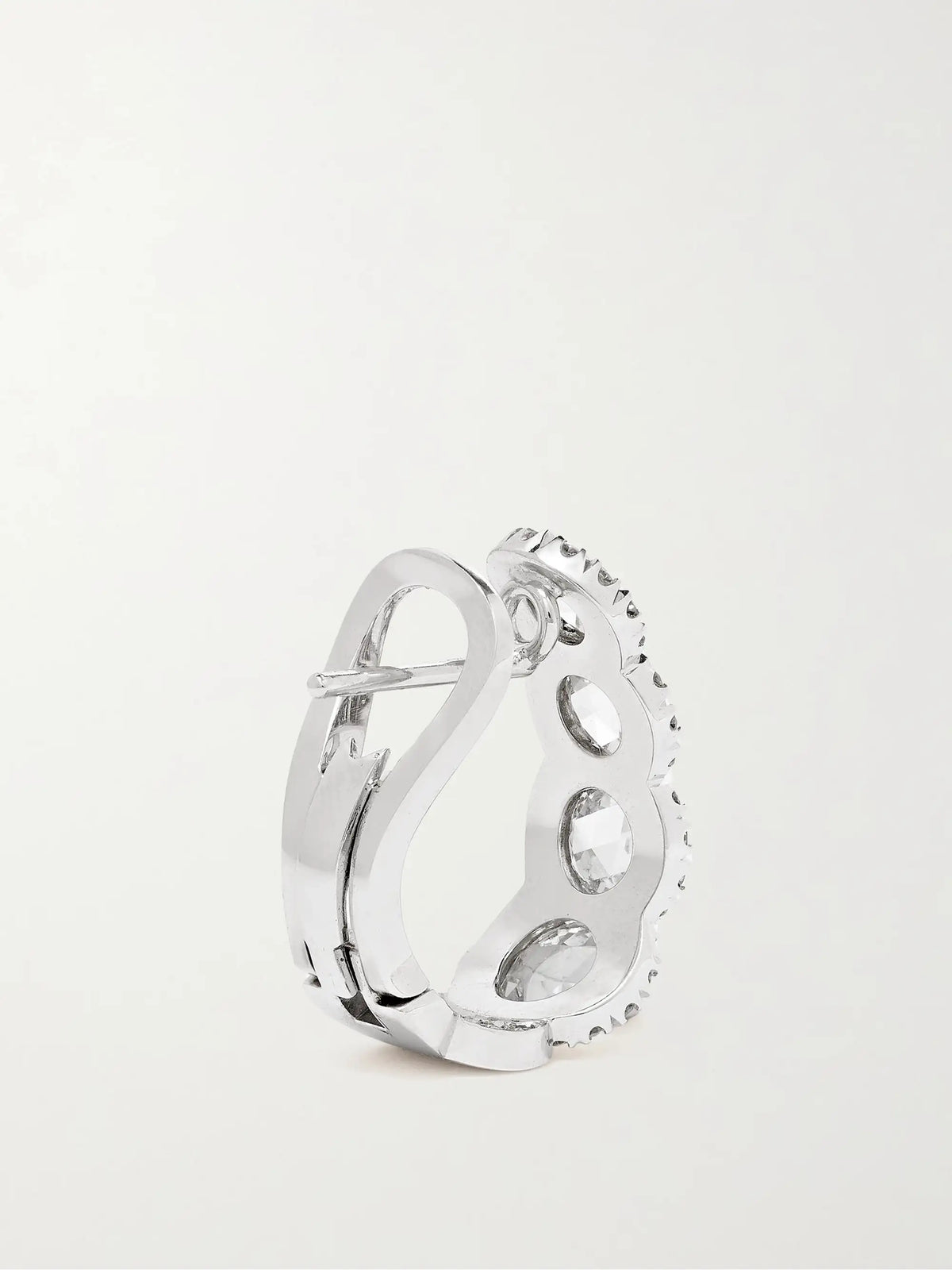 18-karat White Gold Diamond Hoop Earrings