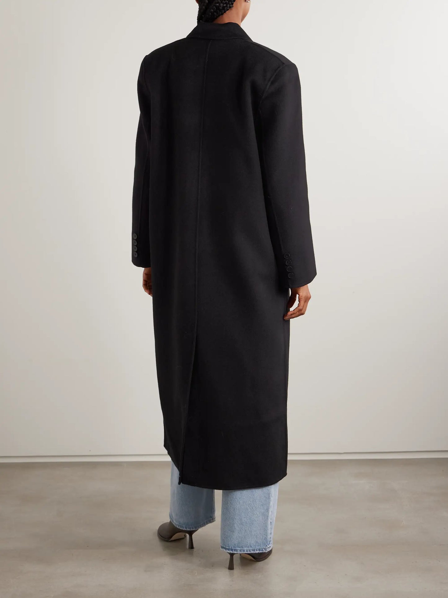 Gaia Oversized Double-breasted Wool-blend Coat