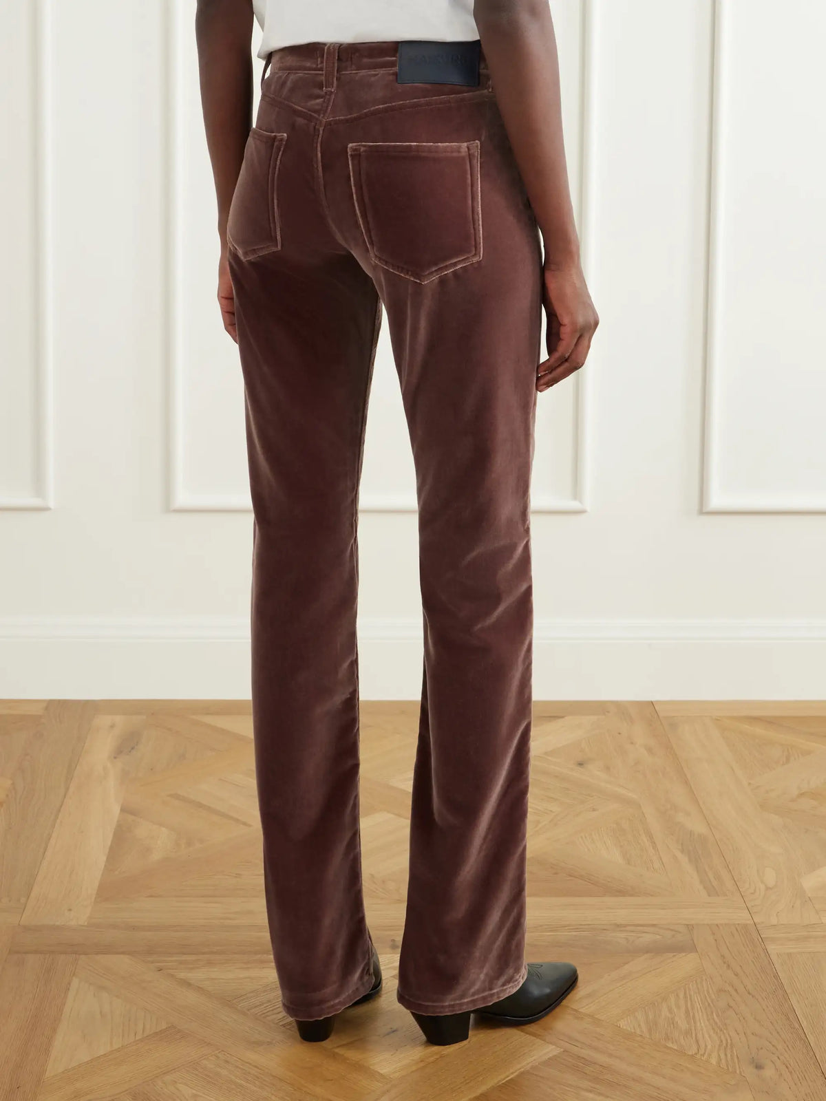 Haikure Carly Cotton-velvet Mid-rise Straight-leg Pants